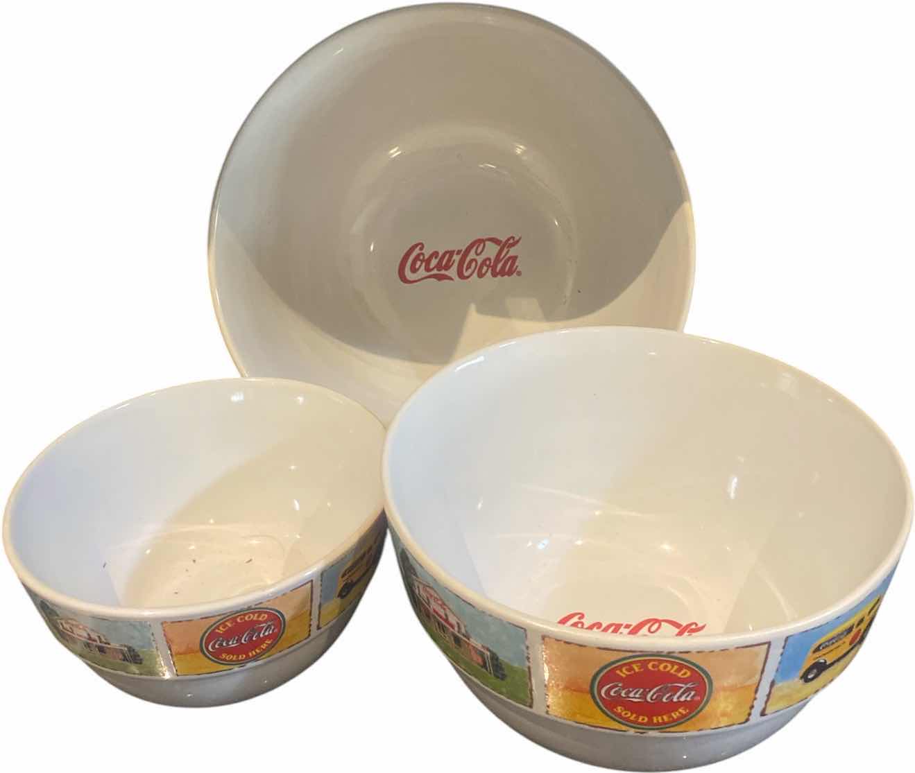 View 2 of COCA-COLA 3 PIECE MIXING BOWL SET