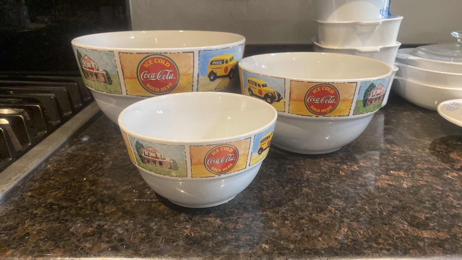 View 3 of COCA-COLA 3 PIECE MIXING BOWL SET