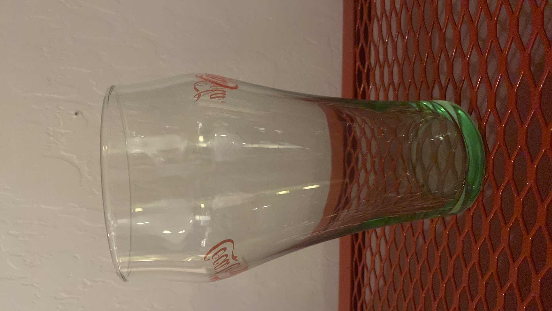 View 3 of COCA-COLA GREEN GLASS 16 OUNCE GLASSES (4)