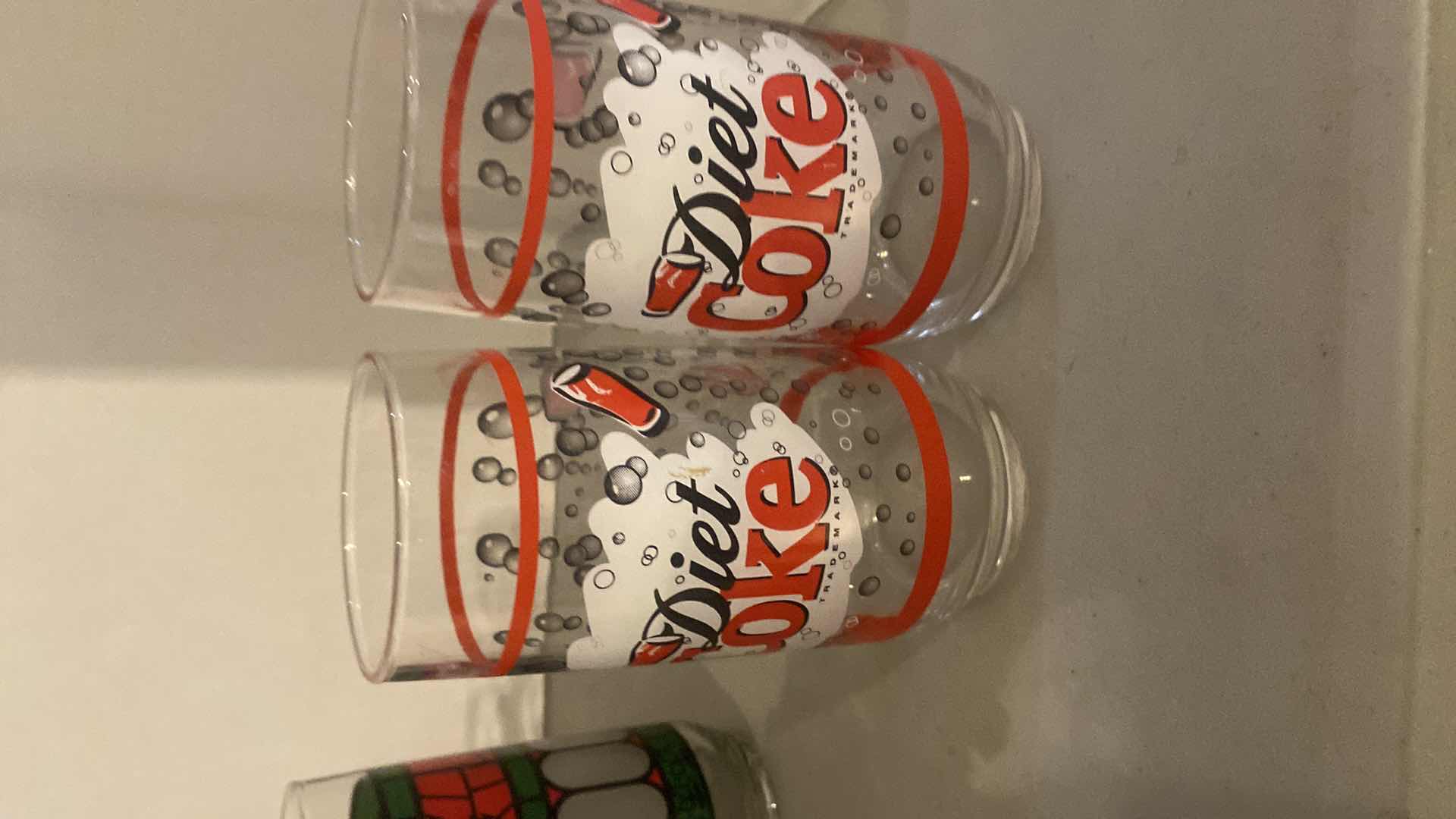 View 4 of VINTAGE DIET COKE GLASSES (7)
