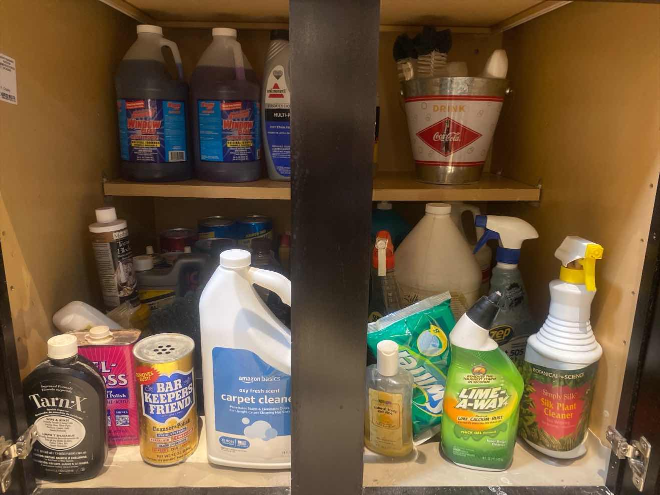 View 1 of CONTENTS OF CABINET – CLEANING SUPPLIES