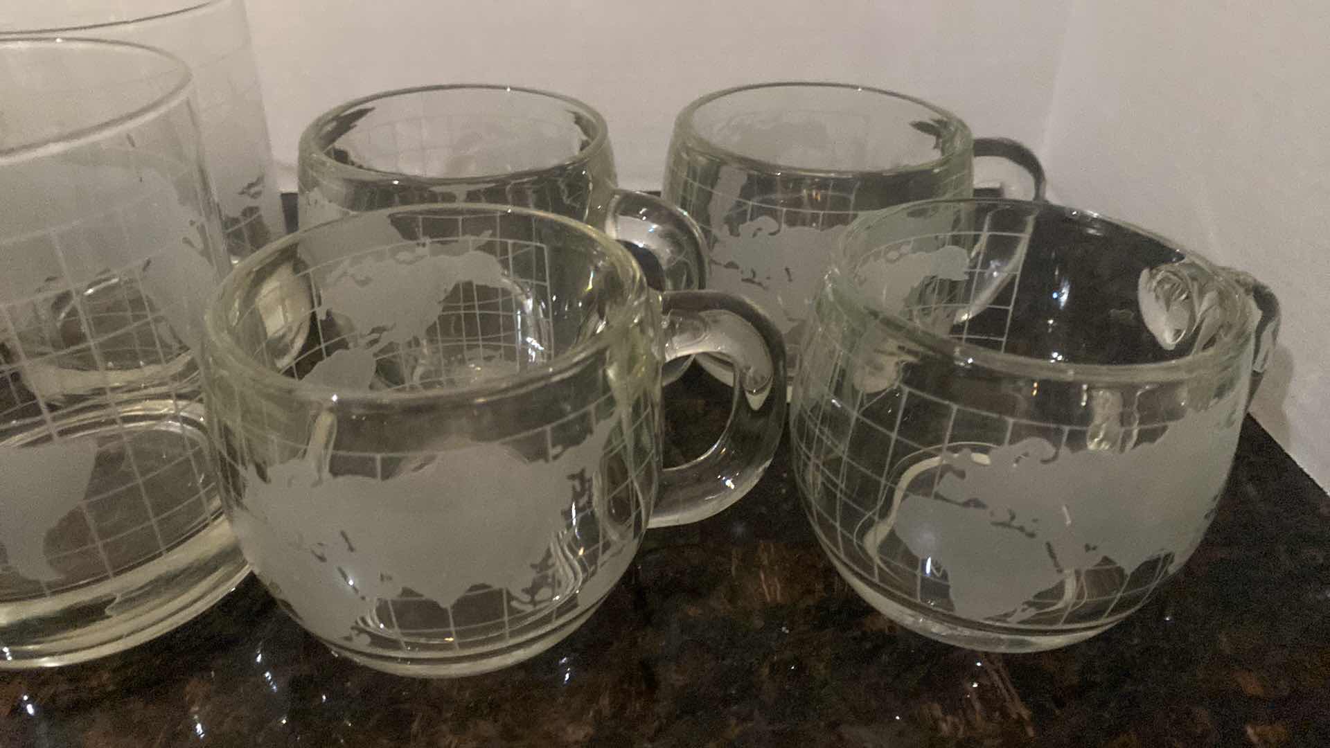 View 4 of VINTAGE 1970S NESCAFÉ PROMOTIONAL WORLD GLOBAL OLD-FASHIONED GLASSES  & COFFEE MUGS (10)