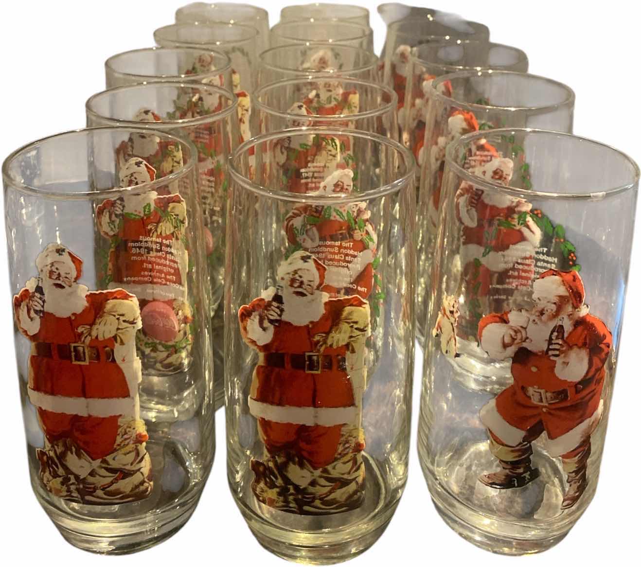 View 1 of VINTAGE COCA-COLA HOLIDAY GLASSES (15)