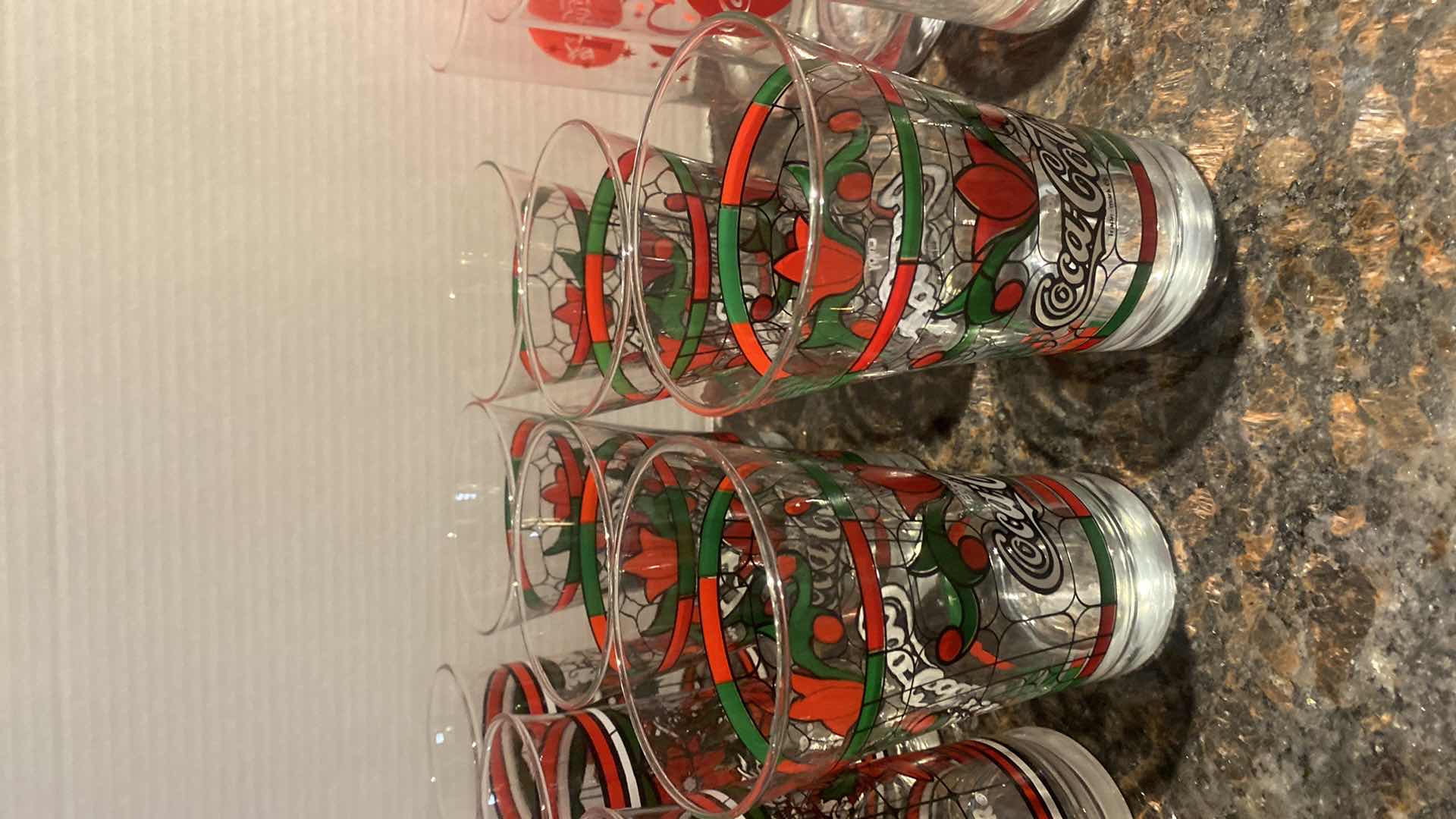 View 3 of VINTAGE COCA-COLA HOLIDAY GLASSES (12)