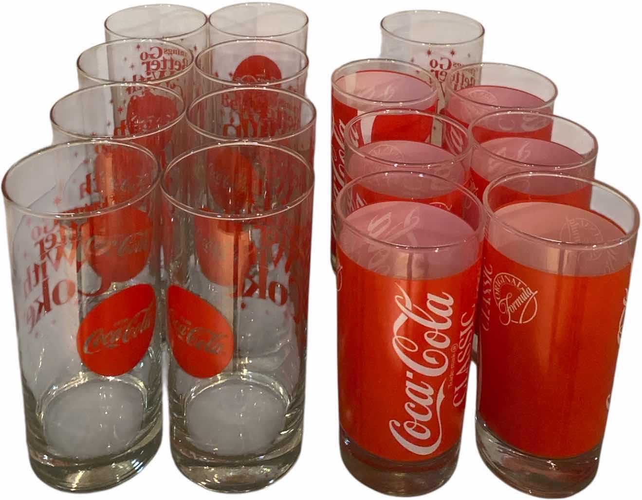 View 1 of VINTAGE COCA-COLA GLASSES (15)