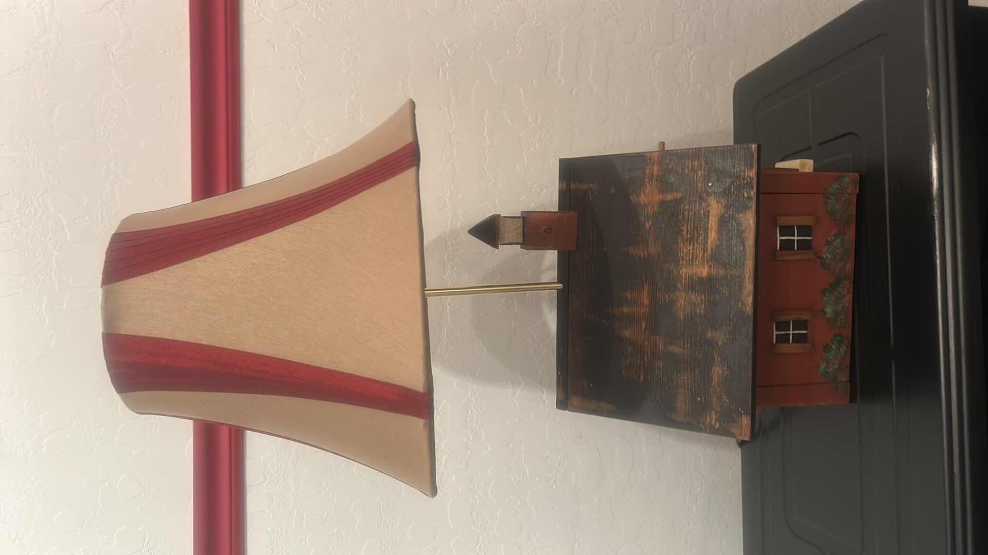 View 5 of HANDMADE WOODEN SCHOOLHOUSE LAMP H25.5”