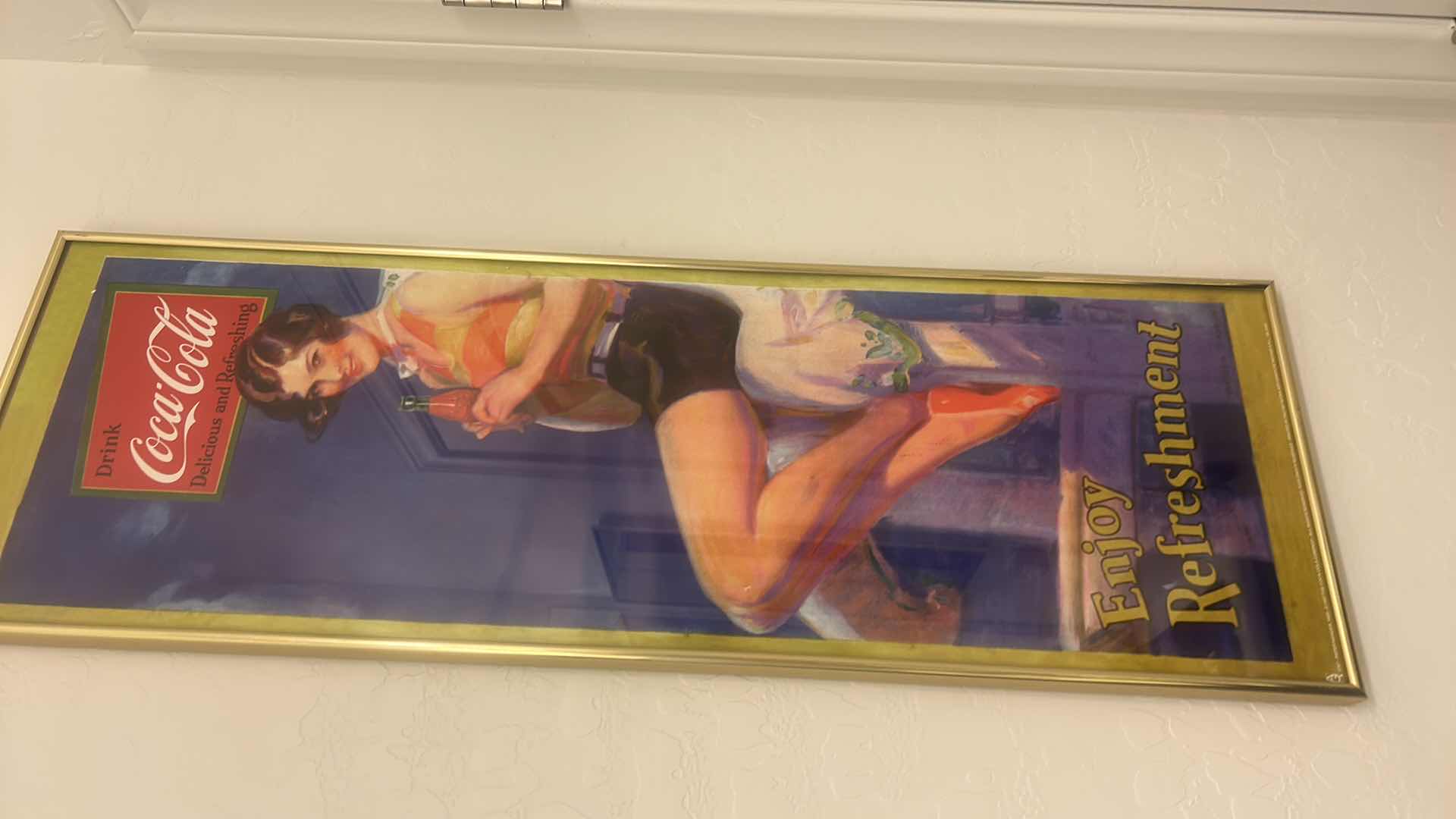 View 2 of FRAMED COCA-COLA COLLECTIBLE ARTWORK,  12” x H3’