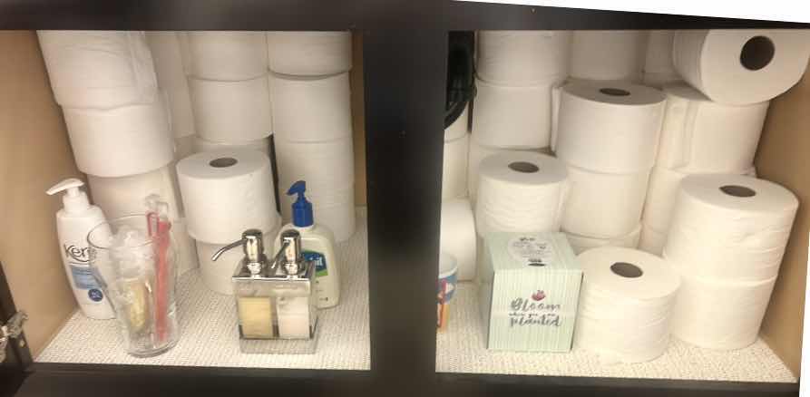 View 1 of CONTENTS UNDER SINK - TOILET PAPER & MORE