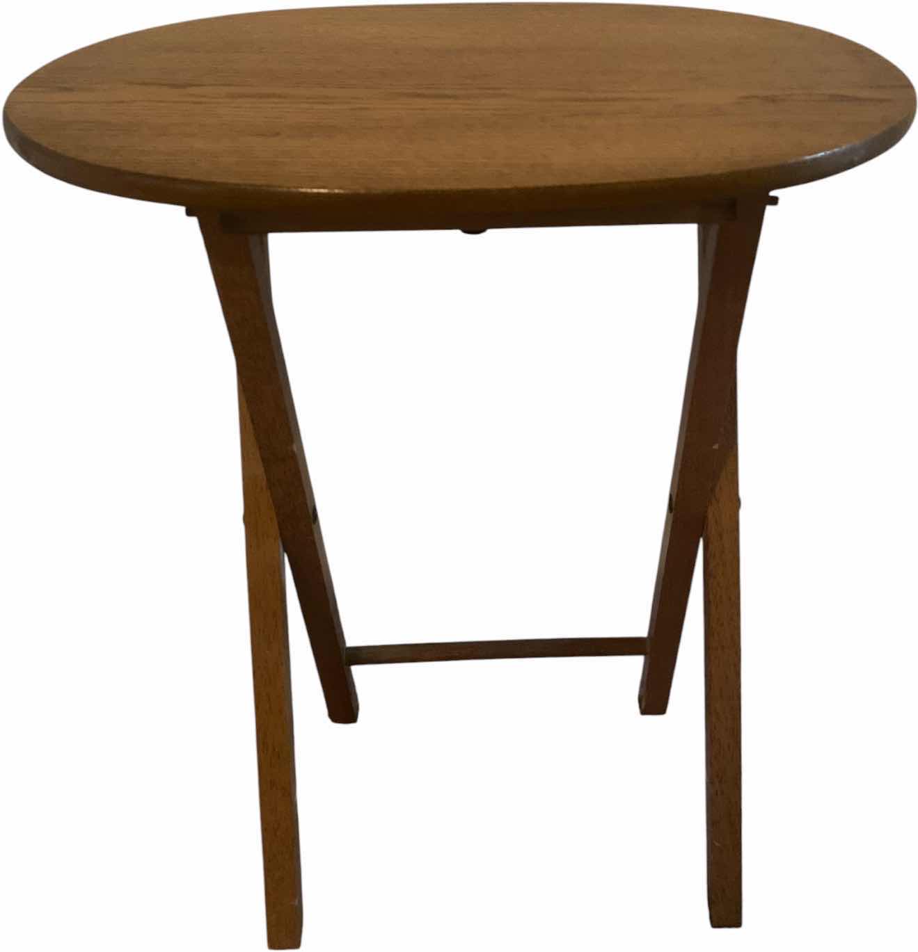 View 1 of OAK FOLDING TABLE 19“ X 23“