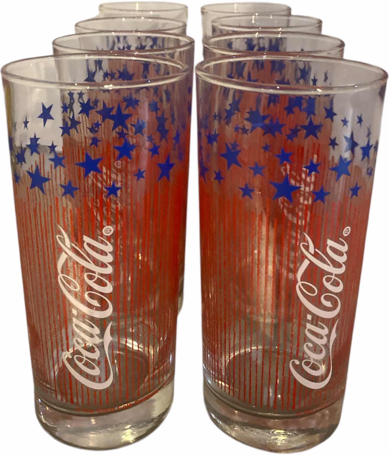 View 1 of VINTAGE COCA-COLA PATRIOTIC GLASSES (8)
