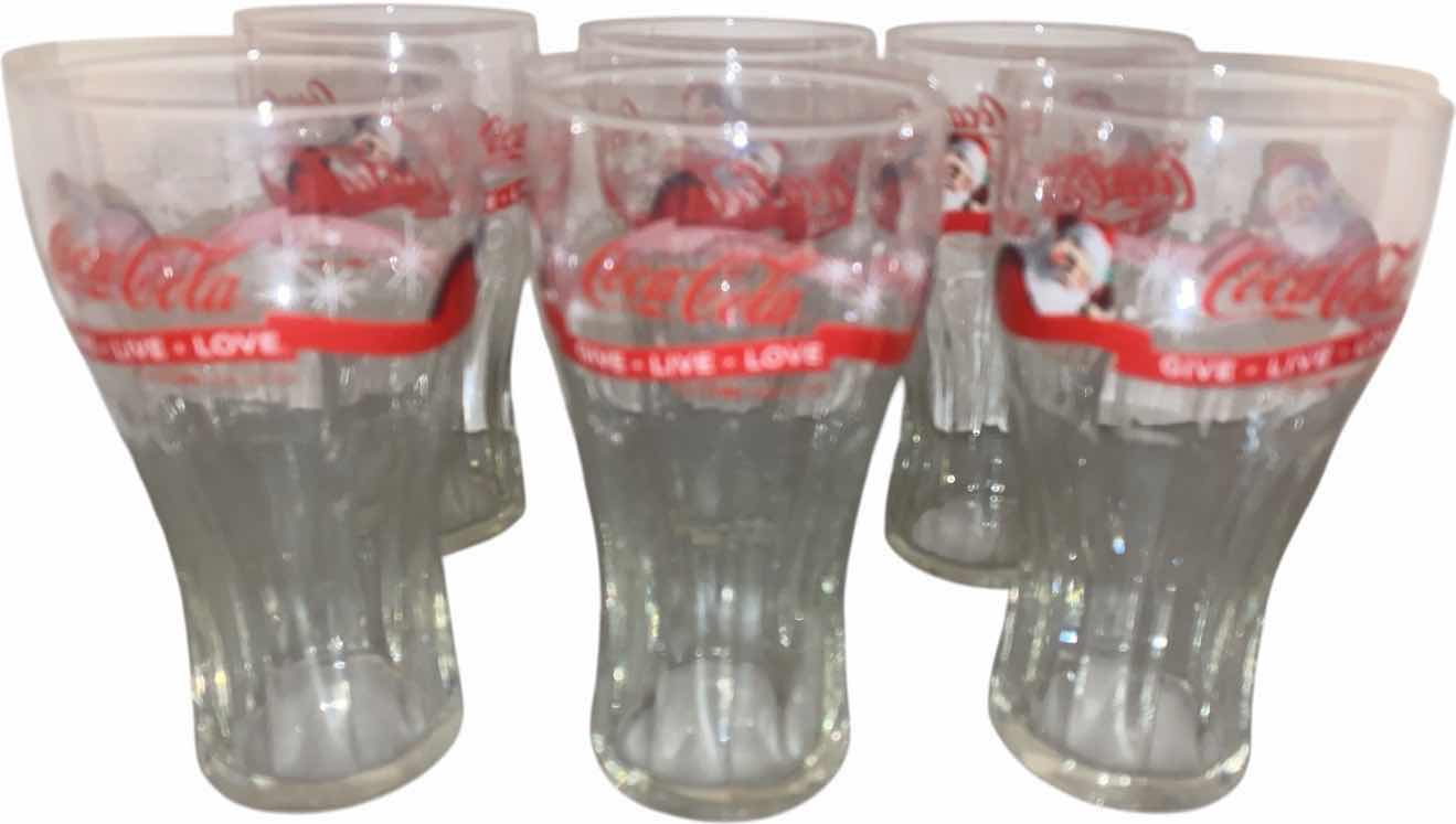 View 2 of VINTAGE GIVE LIVE LOVE COCA-COLA GLASSES (6)