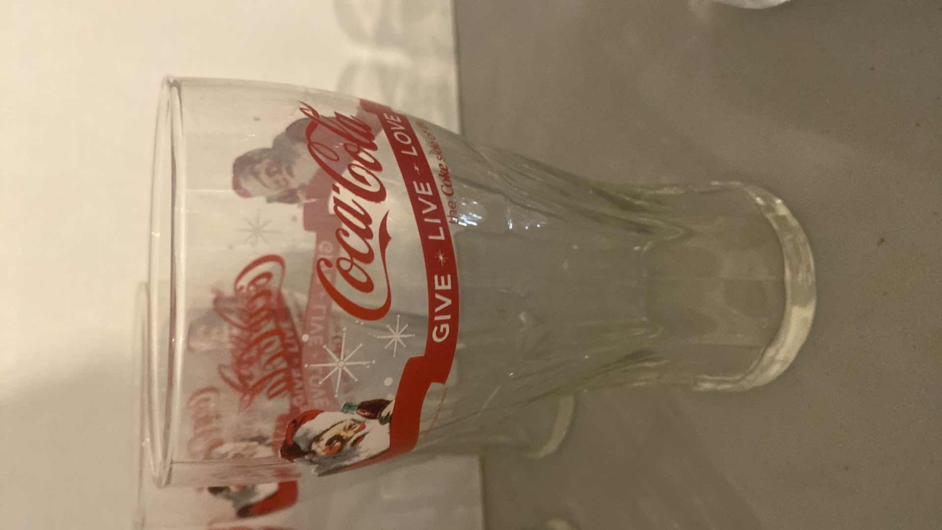 View 1 of VINTAGE GIVE LIVE LOVE COCA-COLA GLASSES (6)