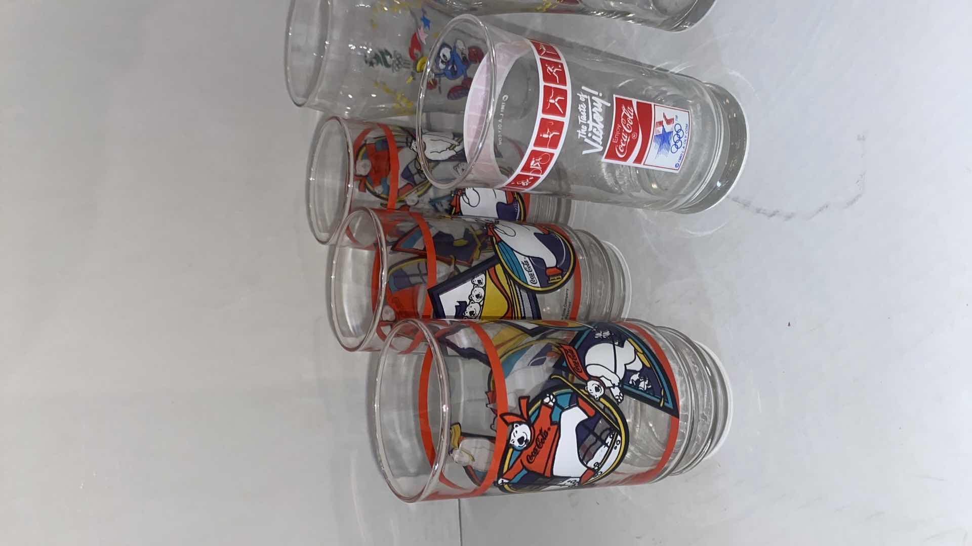 View 2 of VINTAGE COCA-COLA GLASSES FROM THE OLYMPICS (8)