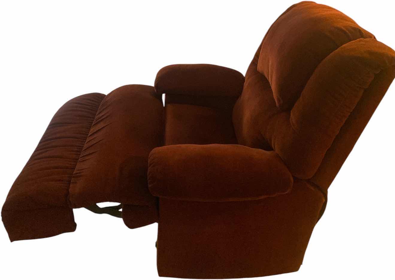 View 1 of MANUAL RECLINER WITH BURGUNDY FABRIC