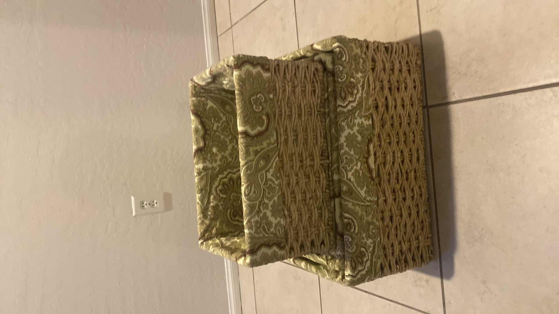 View 2 of BASKETS WITH REMOVABLE INTERIOR FABRIC SET OF 4