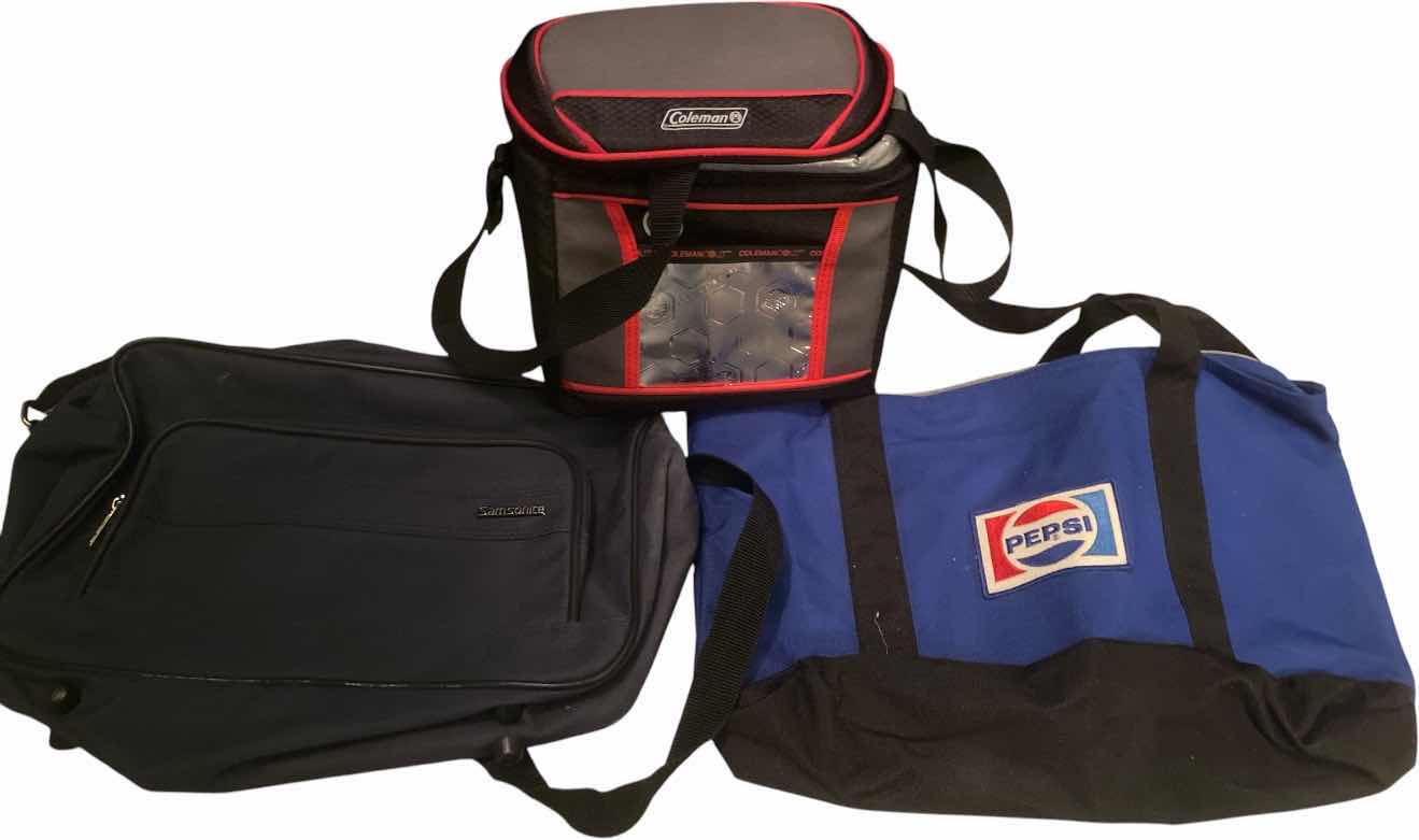 View 1 of SAMSONITE BAG PEPSI TOTE AND SMALL COLEMAN LUNCH CHEST