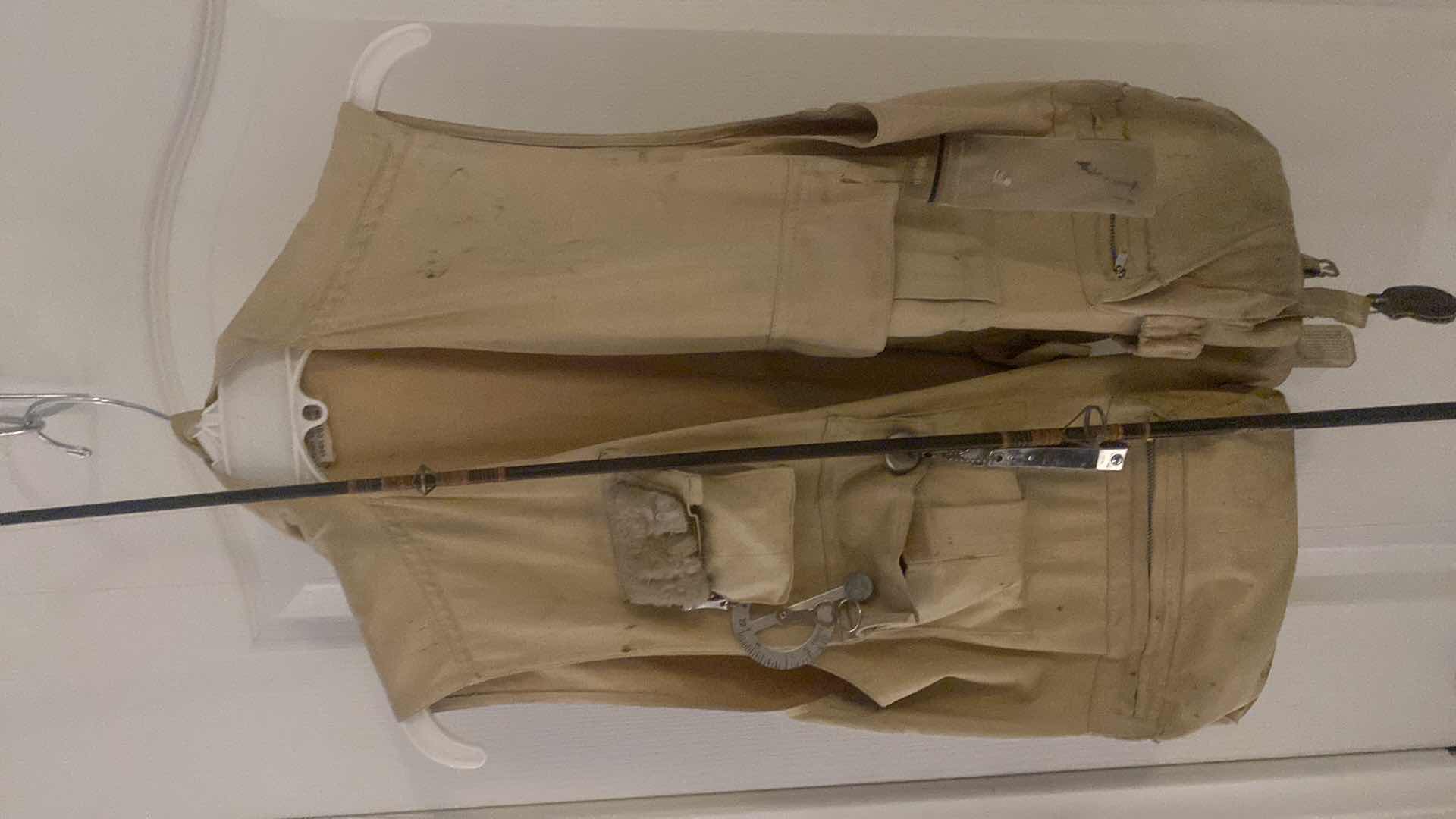 View 2 of FISHING POLE AND VEST – VEST HAS FISHING TOOLS IN THE POCKETS