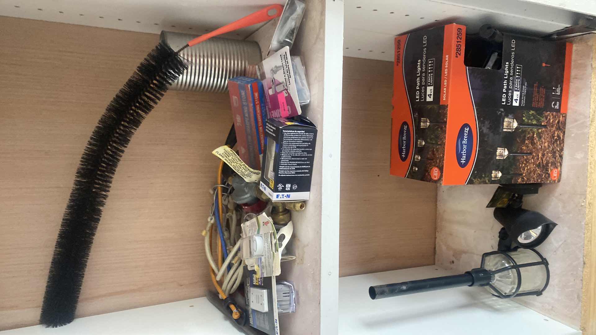 View 3 of CONTENTS GARAGE CABINET – LED SOLAR LIGHTS ELECTRIC ELECTRICAL ROPE AND MORE