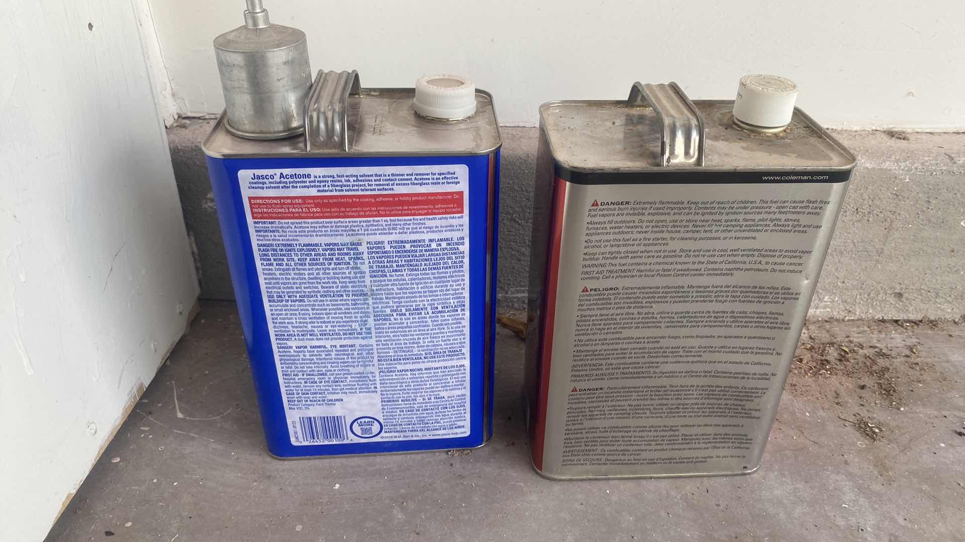 View 2 of ACETONE AND COLEMAN WHITE GAS CAMP FUEL
