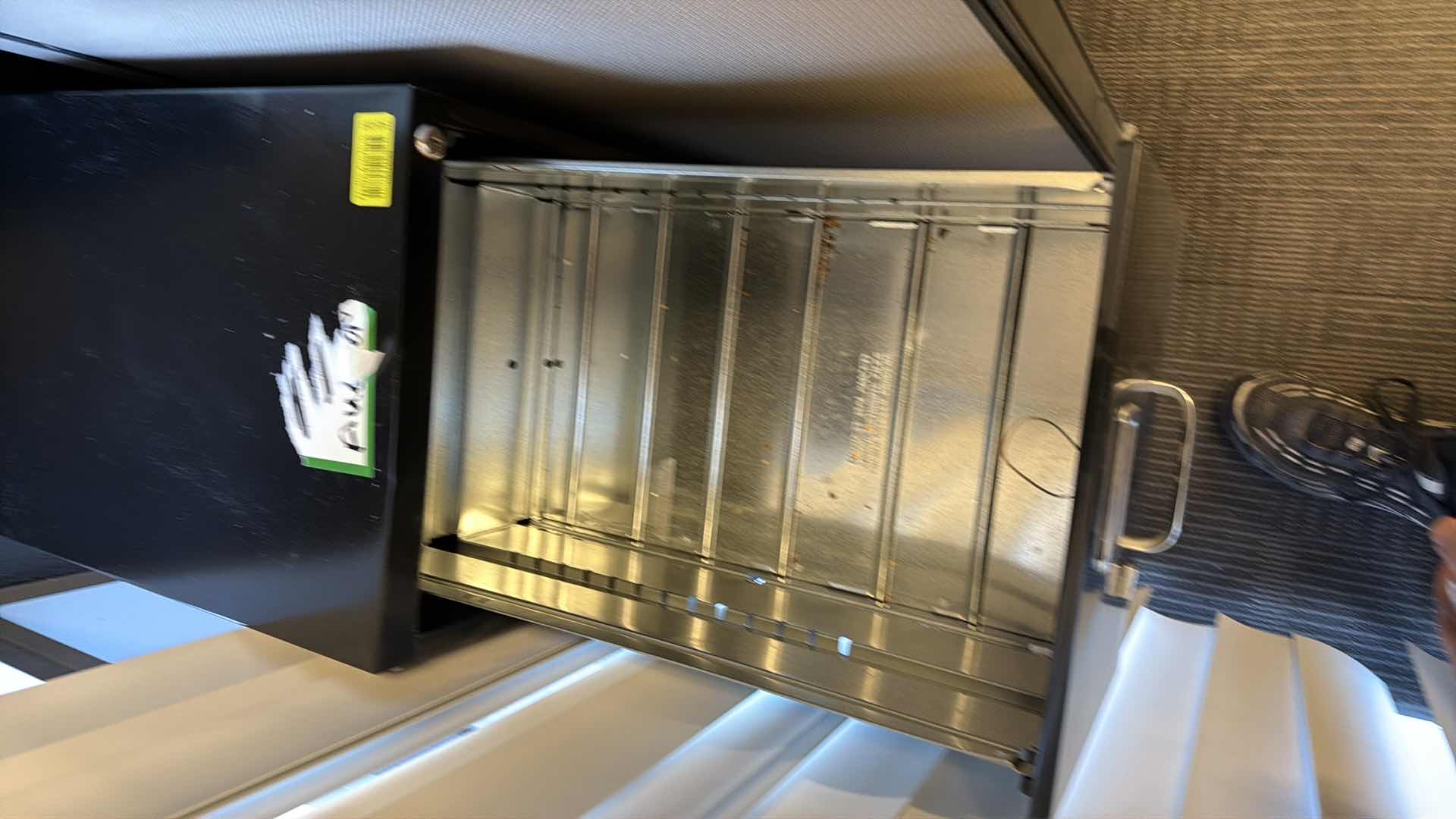 Photo 1 of 2 drawer filing cabinet. No keys