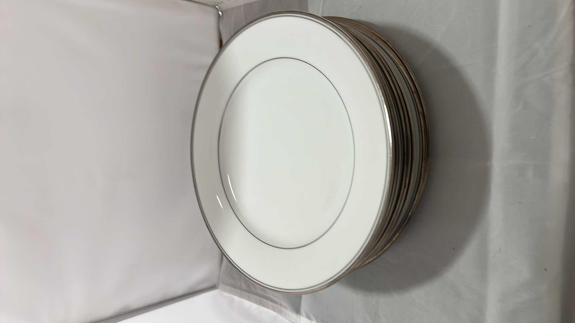 Photo 1 of VINTAGE CHINA “ZYLSTRA SILVER ECSTASY”DISHES (PART OF FULL CHINA SET SOLD SEPARATELY) LARGE PLATES