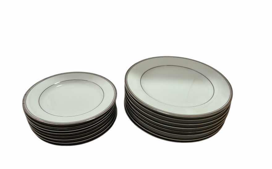 Photo 1 of VINTAGE CHINA “ZYLSTRA SILVER ECSTASY”DISHES (PART OF FULL CHINA SET SOLD SEPARATELY) LARGE PLATES