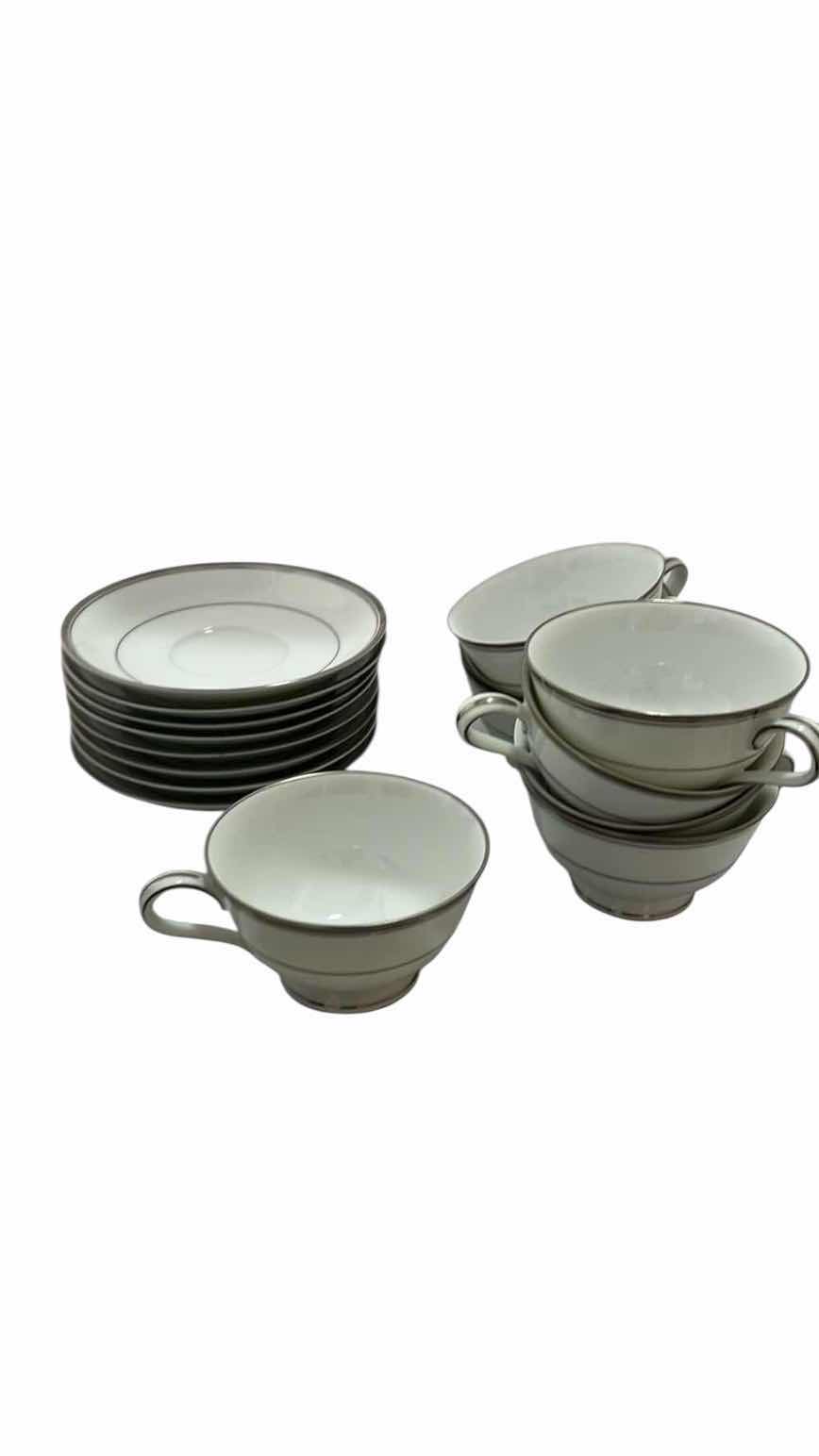 Photo 1 of TEA CUPS VINTAGE CHINA “ZYLSTRA SILVER ECSTASY”  (PART OF FULL CHINA SET SOLD SEPARATELY)