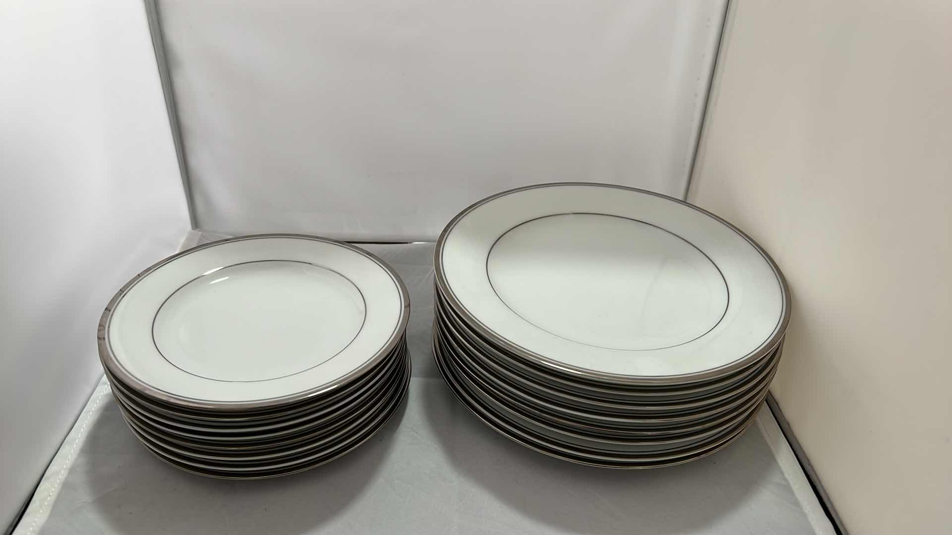 Photo 1 of VINTAGE CHINA “ZYLSTRA SILVER ECSTASY” PLATES (PART OF FULL CHINA SET SOLD SEPARATELY) SMALL PLATES