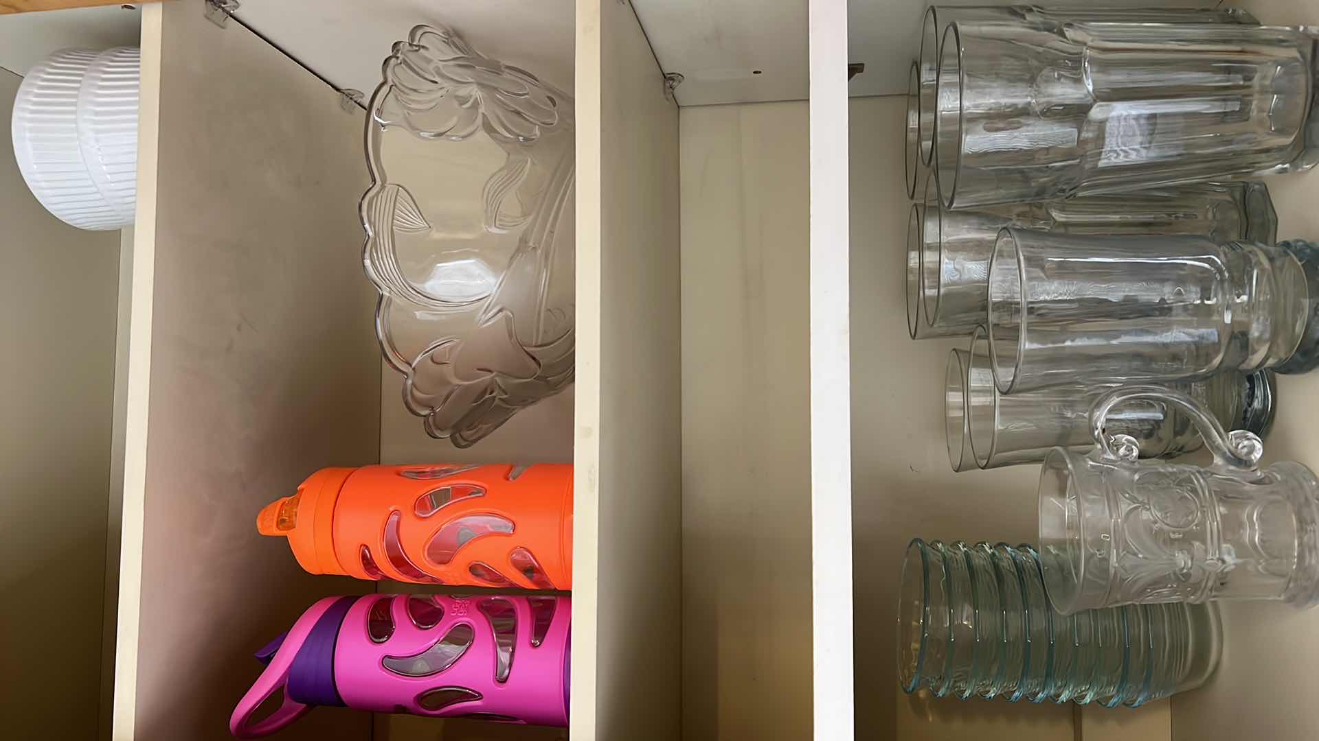 Photo 1 of CONTENTS OF KITCHEN CABINET. GLASSWARE