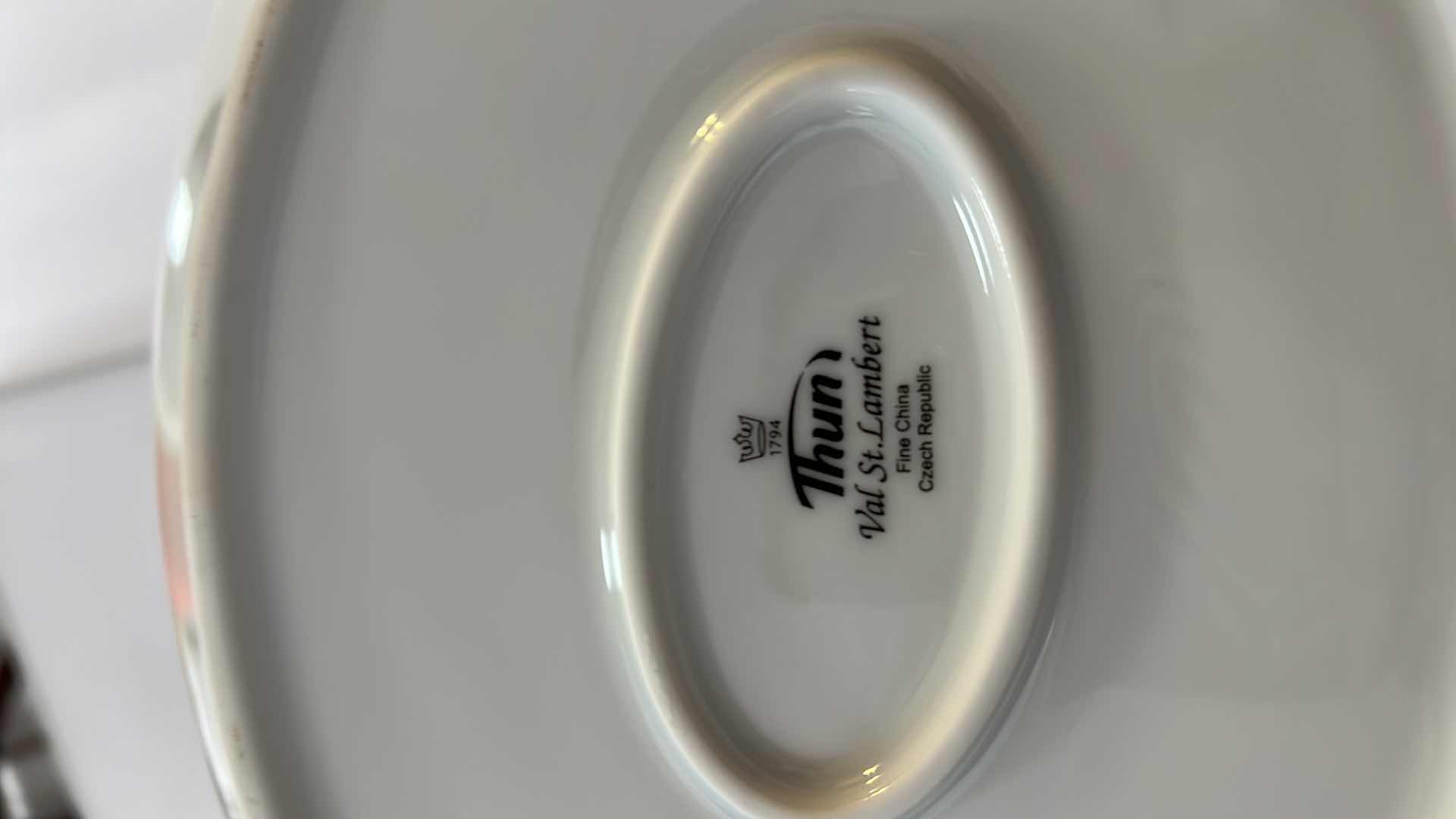 Photo 3 of VINTAGE CHINA “SILVER EMBOSSED” THUN LARGE SOUP SERVING BOWL WITH LID (PART OF FULL CHINA SET SOLD SEPARATELY)