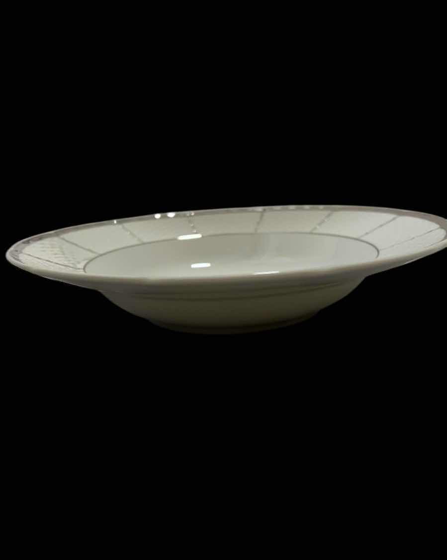 Photo 1 of 12-VINTAGE CHINA “SILVER EMBOSSED” THUN SOUP BOWLS (PART OF FULL CHINA SET SOLD SEPARATELY)