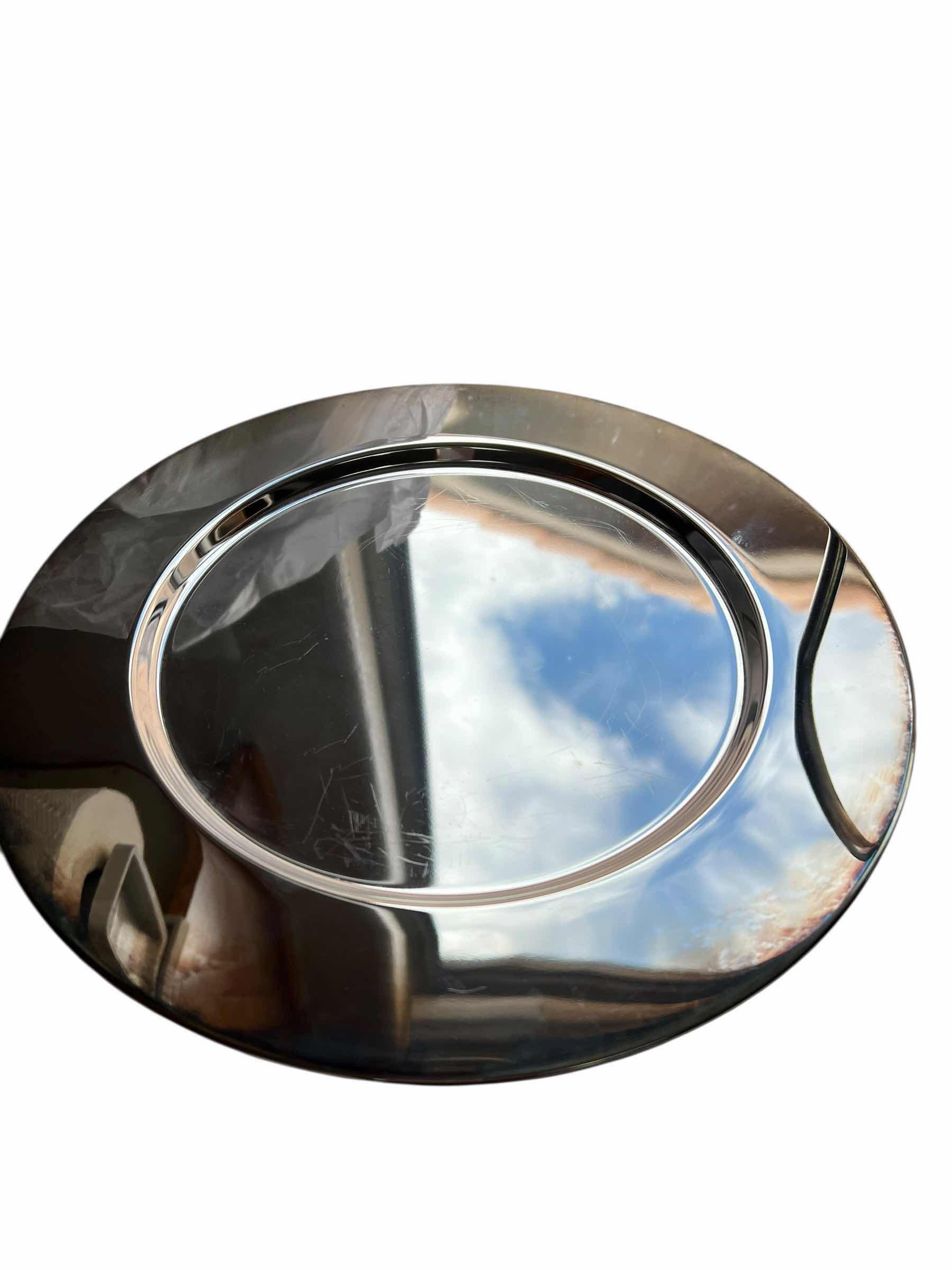 Photo 1 of 8-SILVER PLATED CHARGERS (NOT AUTHENTICATED) 12”D