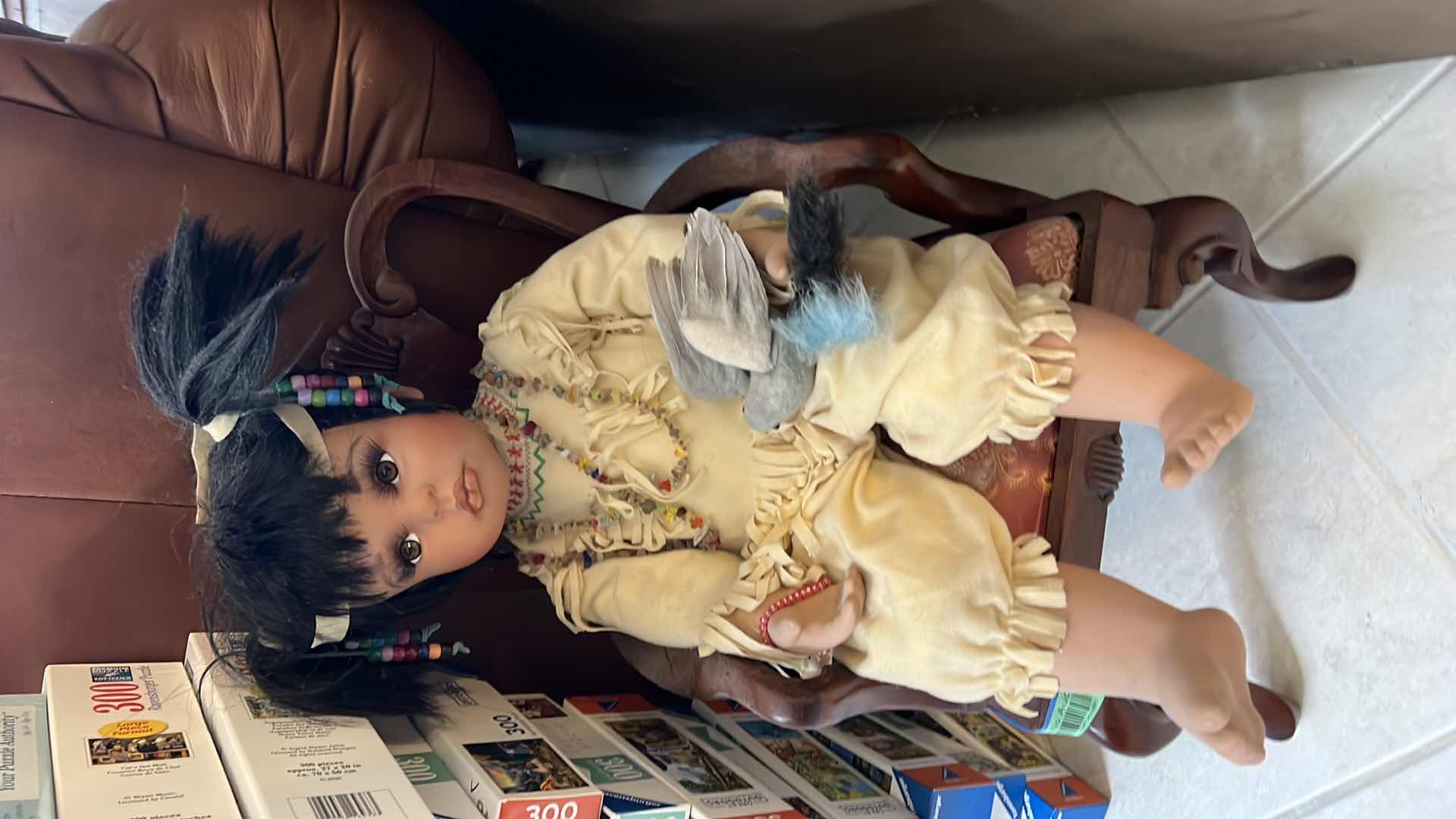 Photo 1 of VINTAGE PORCELAIN DOLL WITH CERTIFICATE OF AUTHENTICITY. “BABY DOVE” 18”H