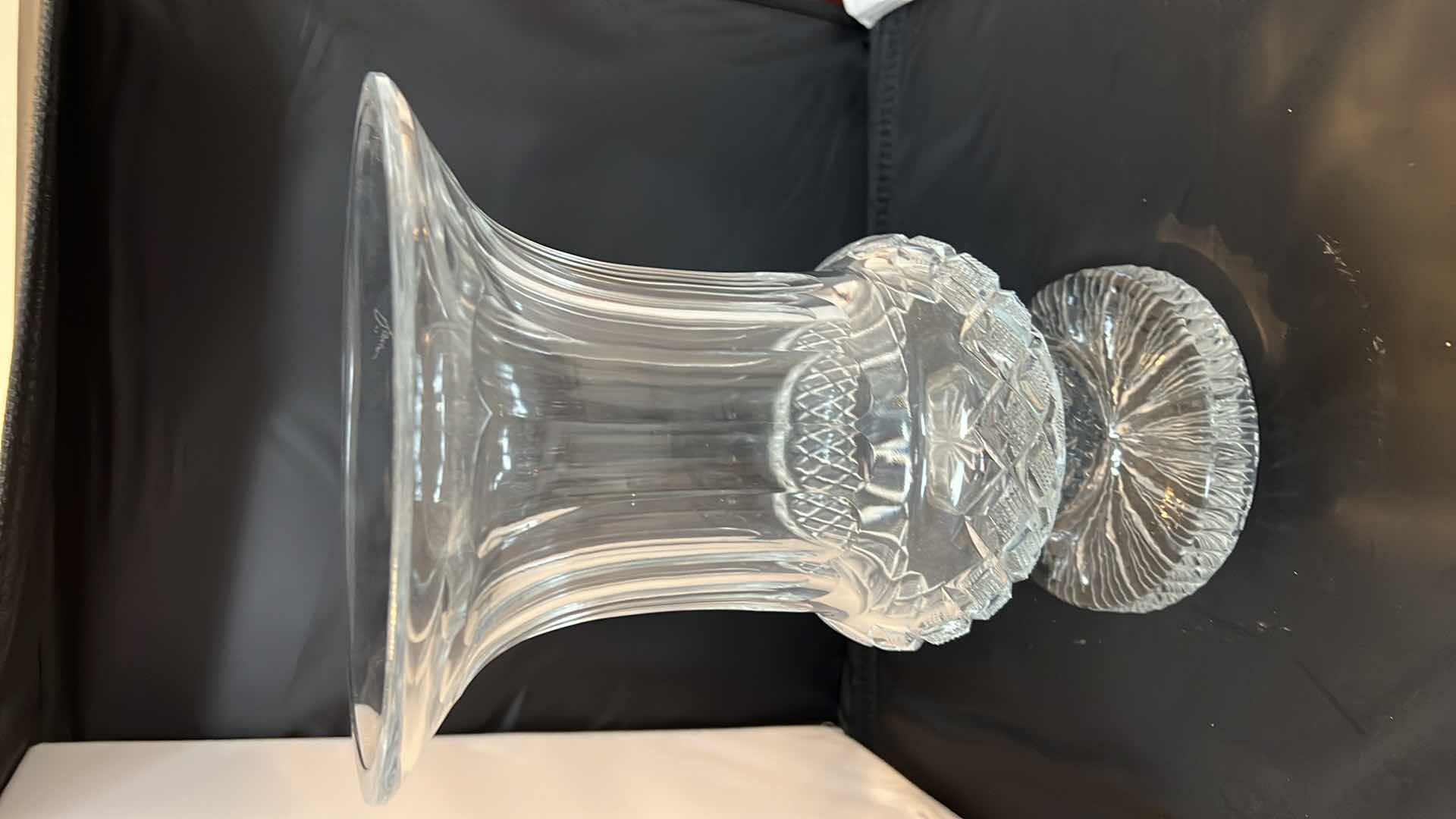Photo 1 of VINTAGE EUROPEAN LEAD CRYSTAL VASE 6”D X 11”H