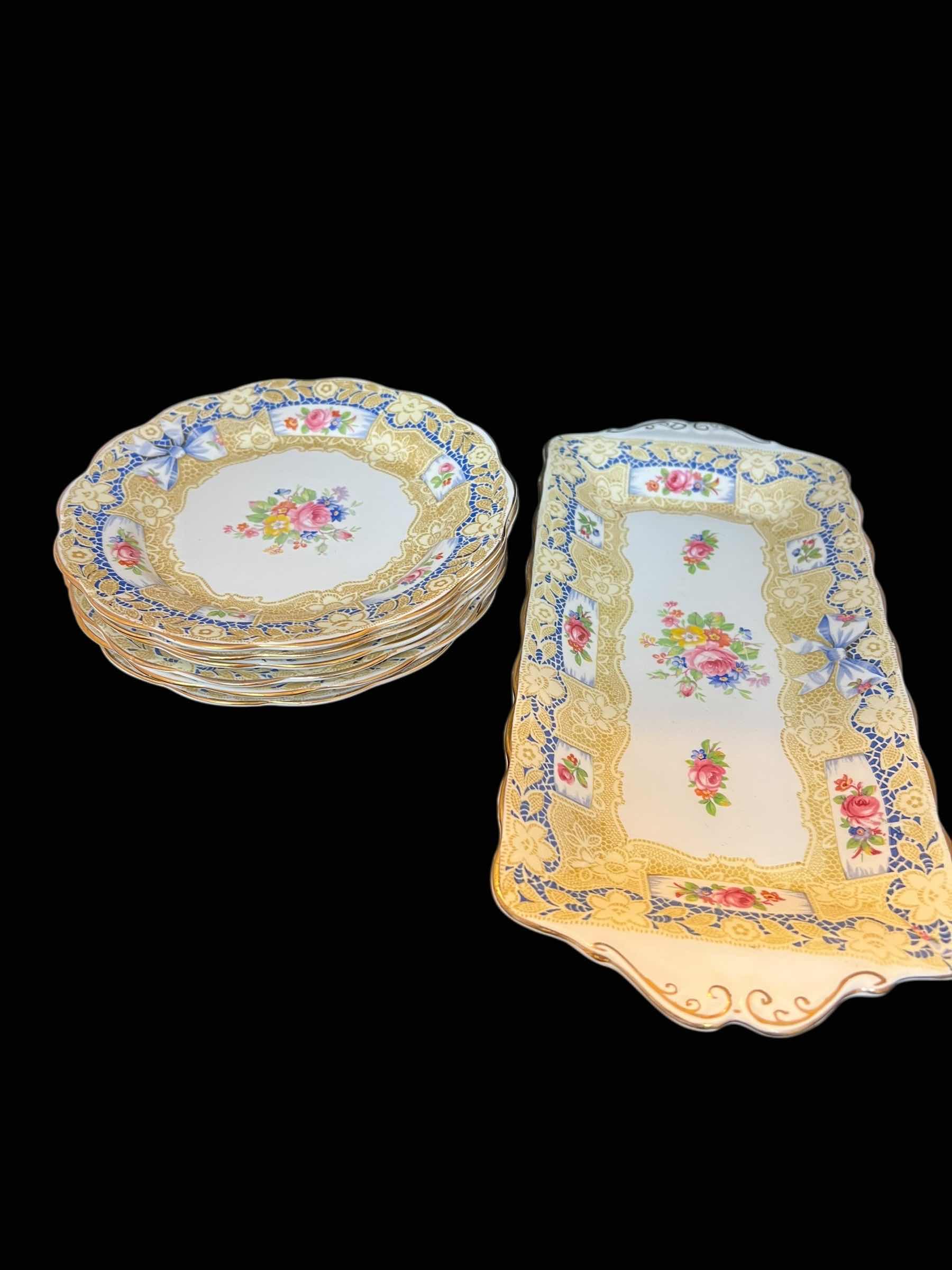 Photo 1 of VINTAGE ENGLISH TEA SERVING CHINA.