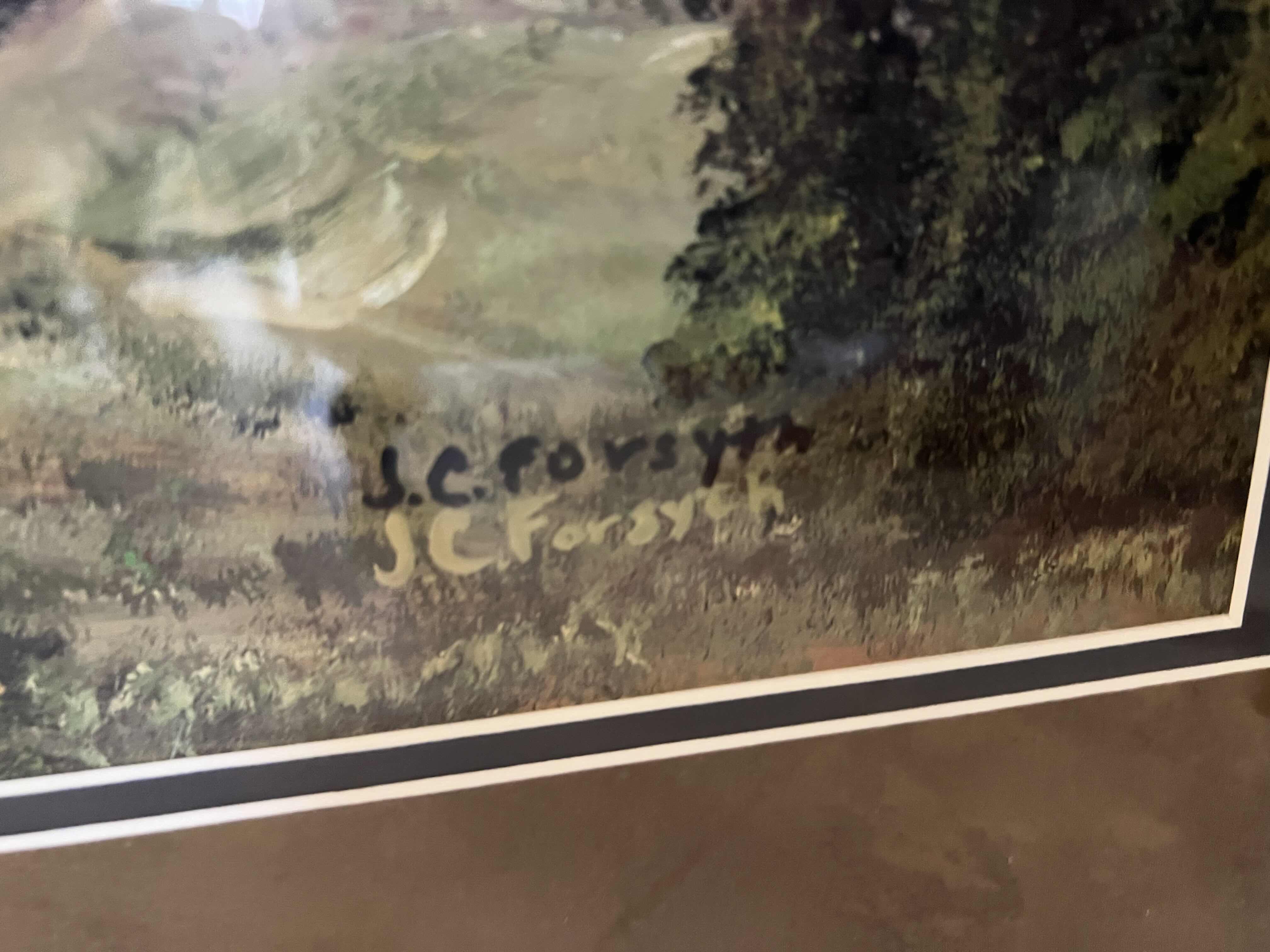 Photo 1 of VINTAGE WALL ART. CHIEF MOUNTAIN ARTIST SIGNED PAINTING. 24” X 18” H