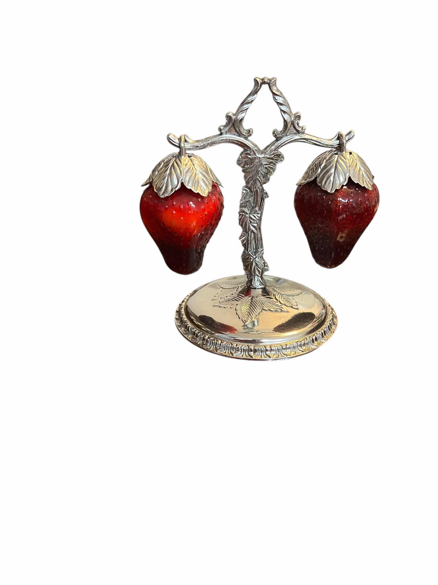 Photo 1 of VINTAGE SALT AND PEPPER SHAKERS “ HANGING STRAWBERRIES”