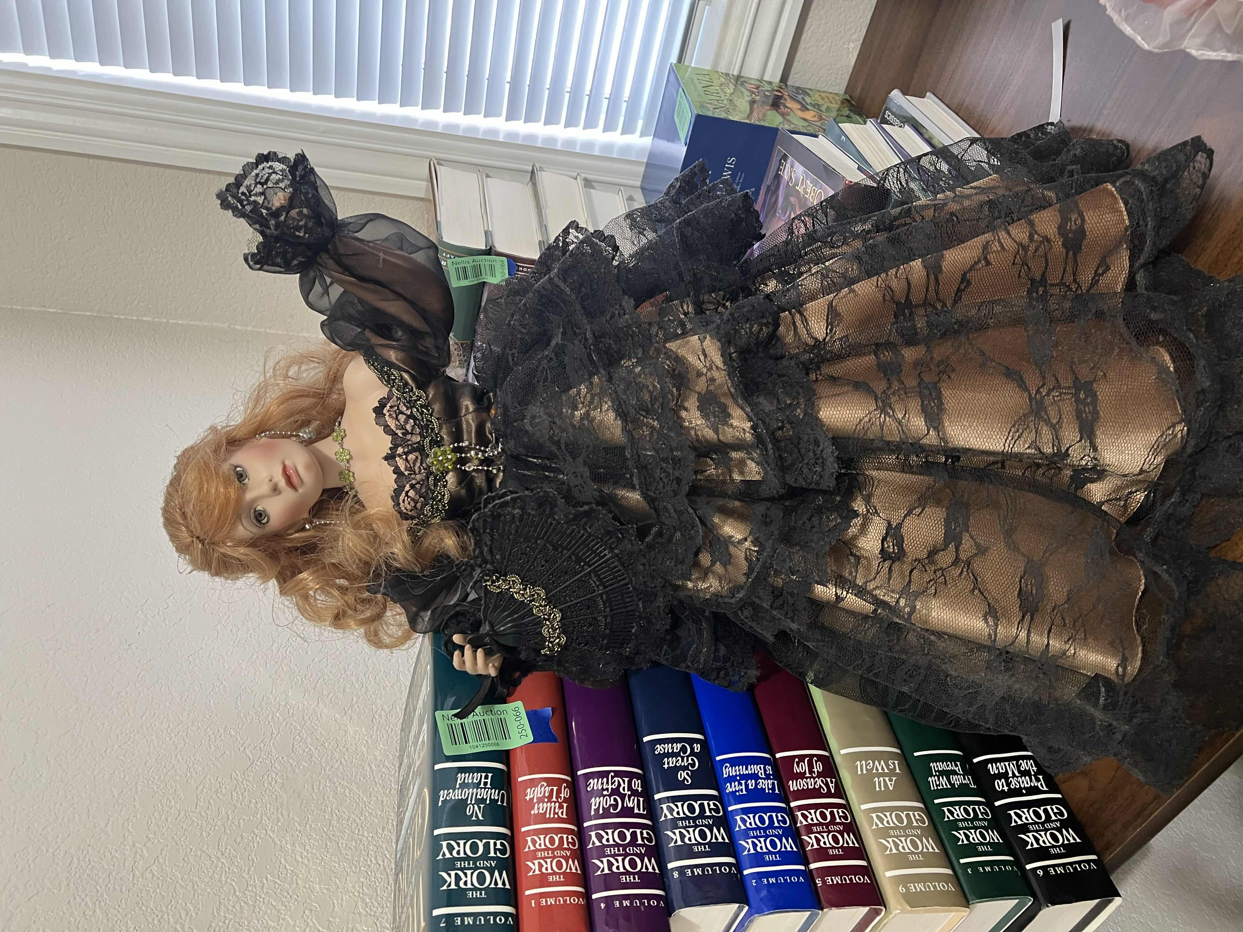 Photo 1 of VINTAGE BISQUE PORCELAIN DOLL.  26”H COLLECTIBLE.