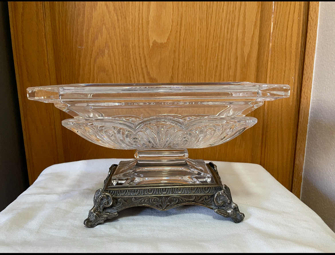 Photo 1 of VINTAGE CRYSTAL MANTLE PIECE 12”L X 7.5”H