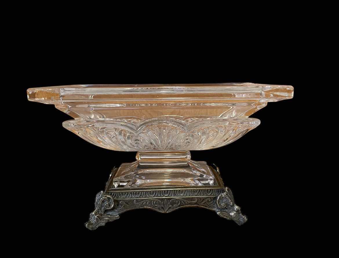 Photo 1 of VINTAGE CRYSTAL MANTLE PIECE 12”L X 7.5”H