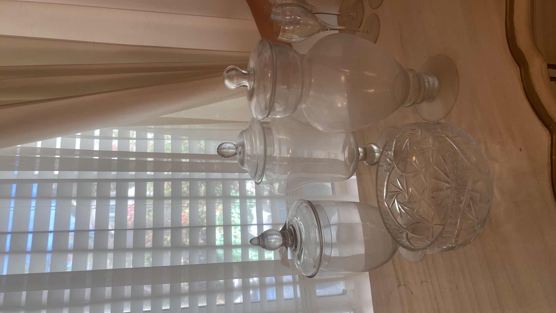 Photo 2 of 4!GLASS DECOR & LEADED GLASS BOWL LARGEST 14”