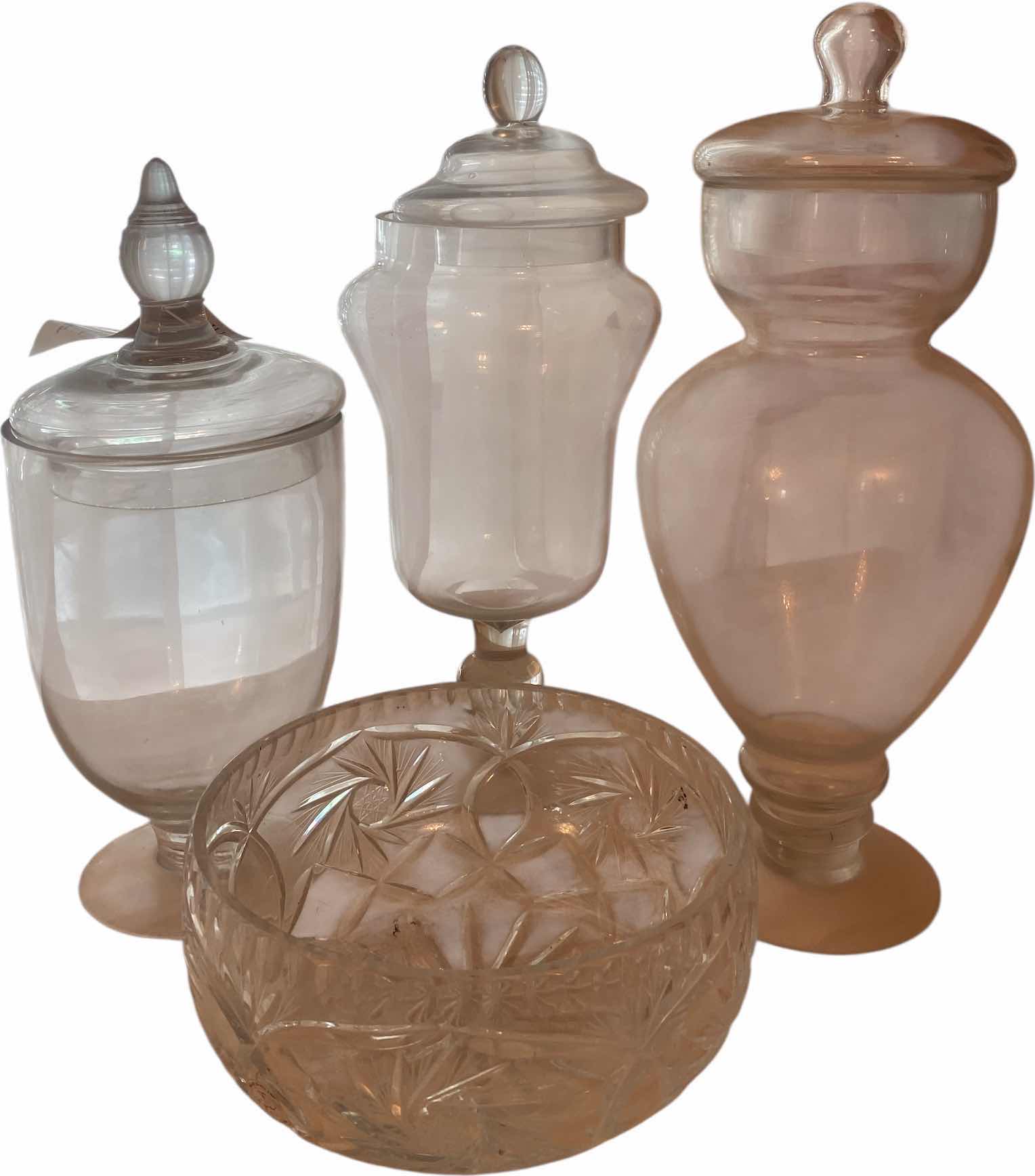 Photo 1 of 4!GLASS DECOR & LEADED GLASS BOWL LARGEST 14”