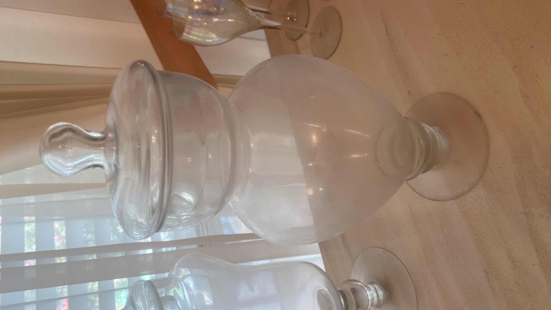 Photo 5 of 4!GLASS DECOR & LEADED GLASS BOWL LARGEST 14”