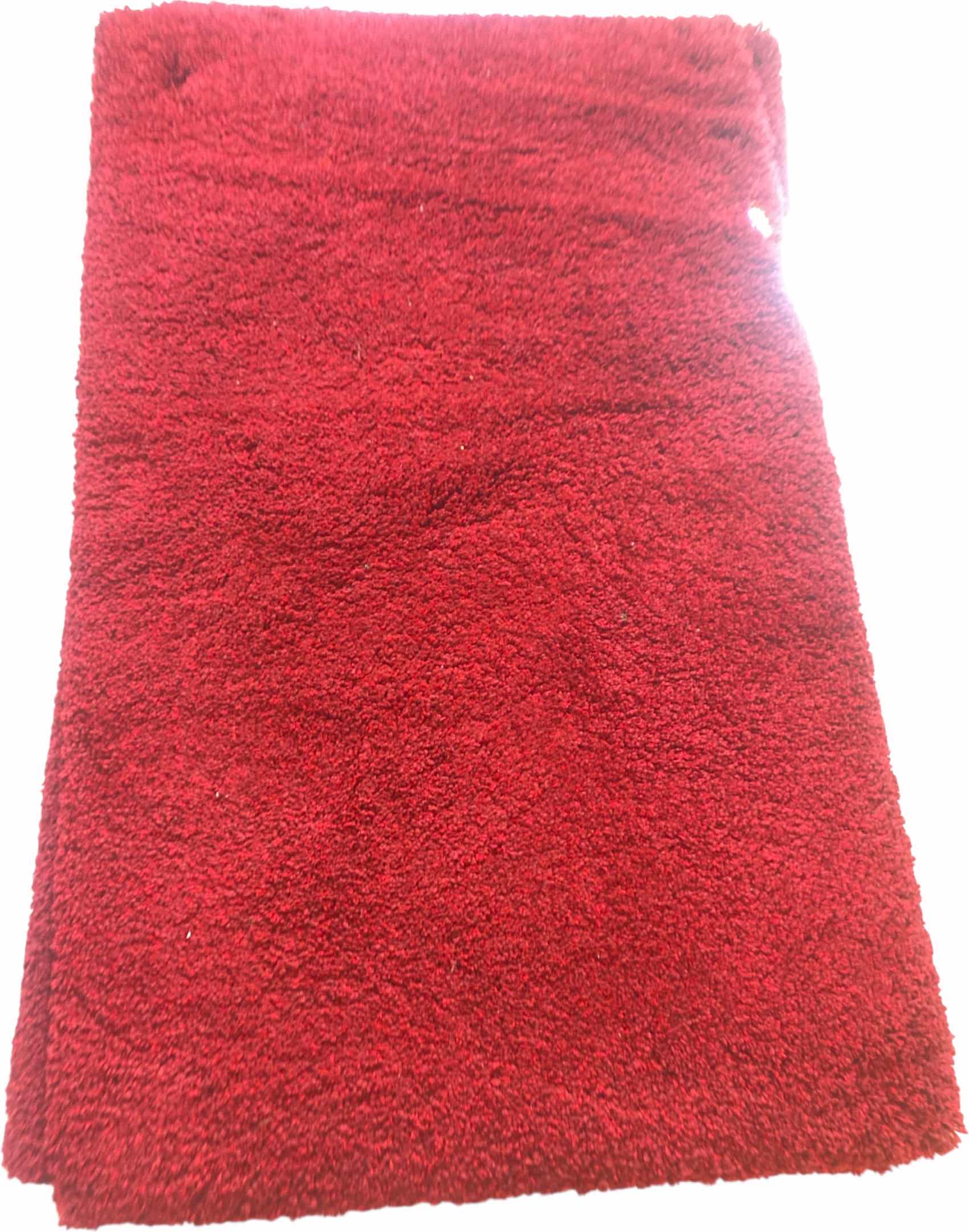 Photo 1 of 2 - SAFAVIEH RED MILAN SHAG AREA RUGS 3’ x 5’