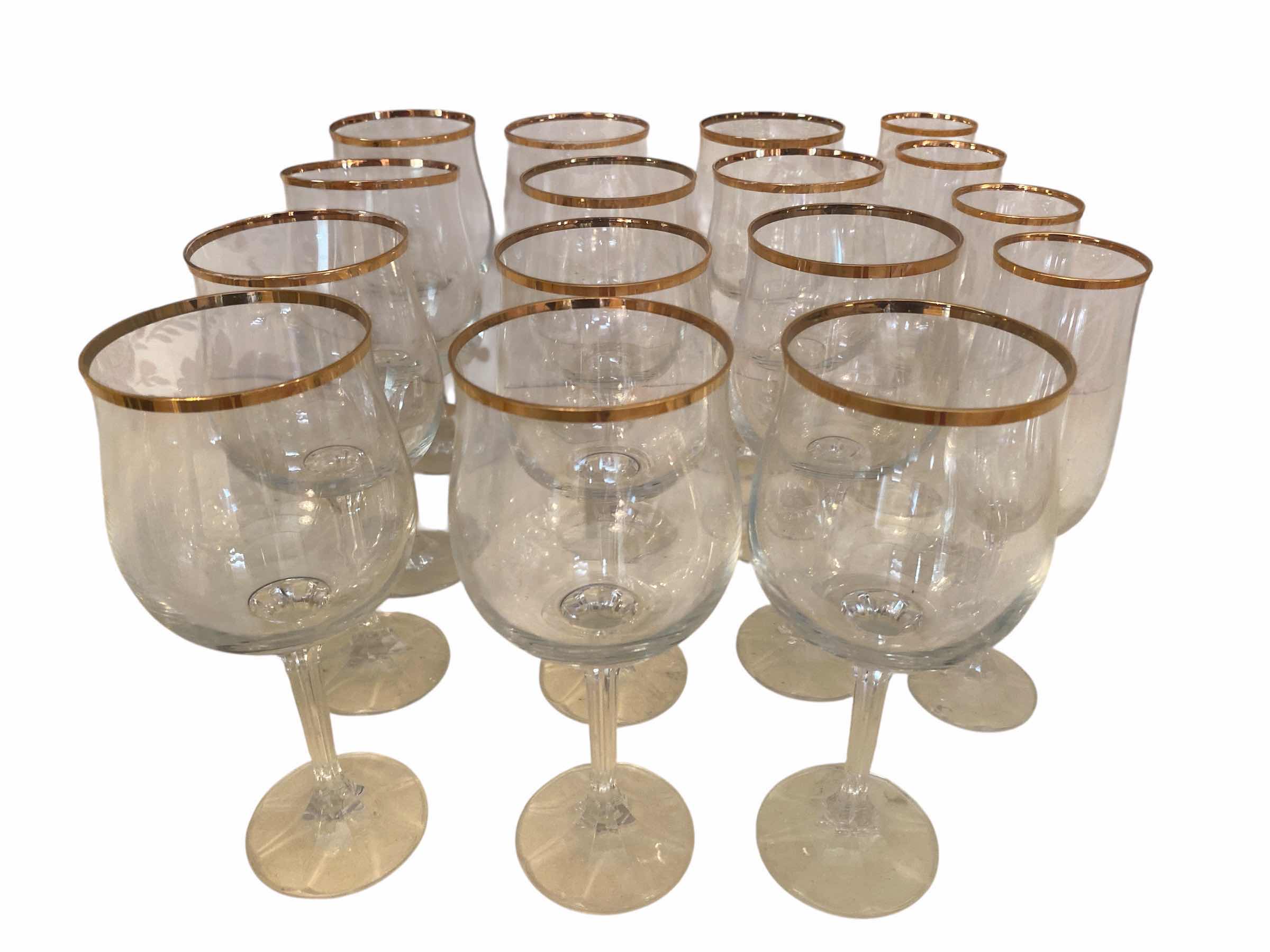 Photo 1 of 16 - STEMWARE WITH GOLD RIMS