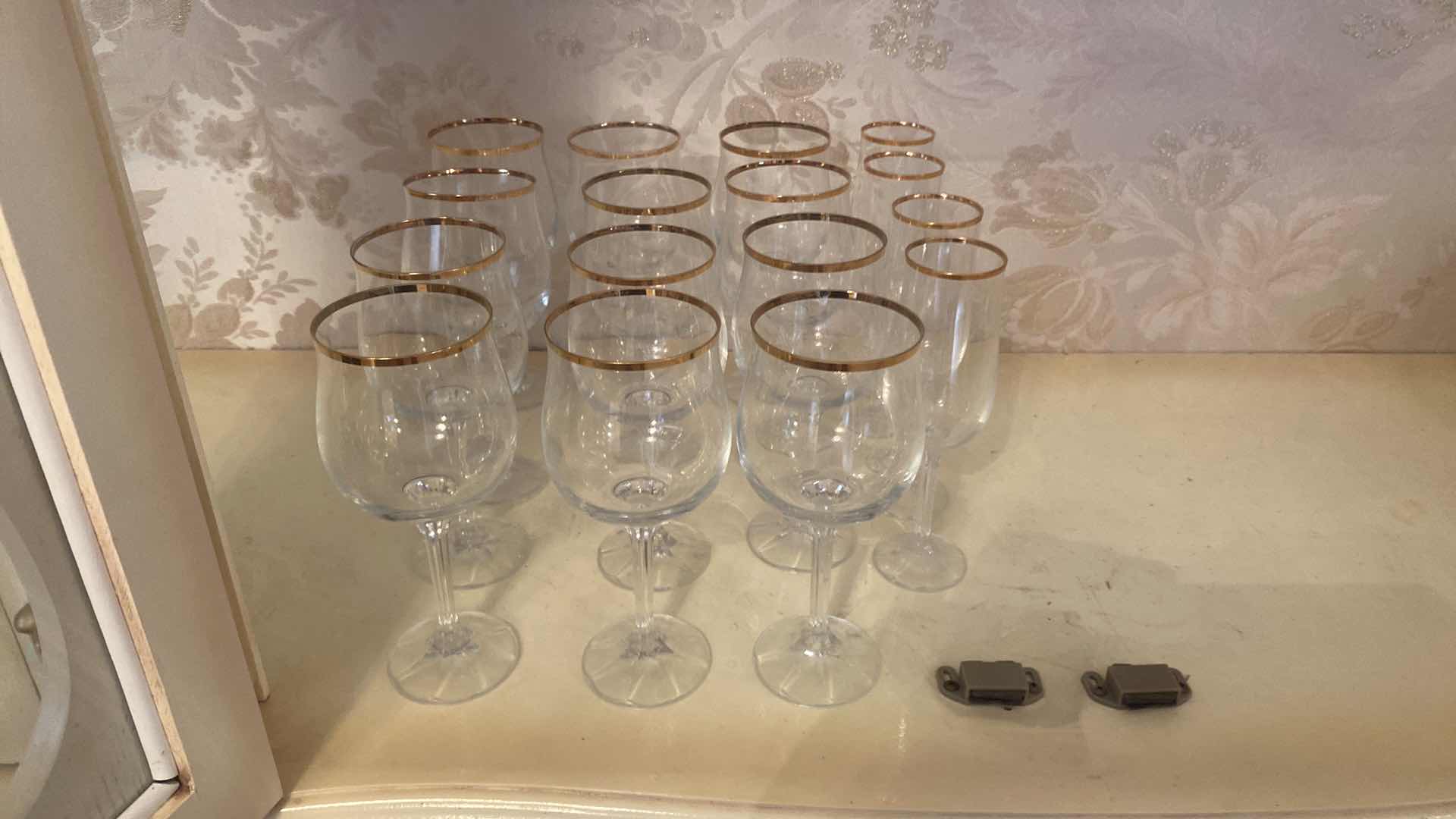 Photo 1 of 16 - STEMWARE WITH GOLD RIMS