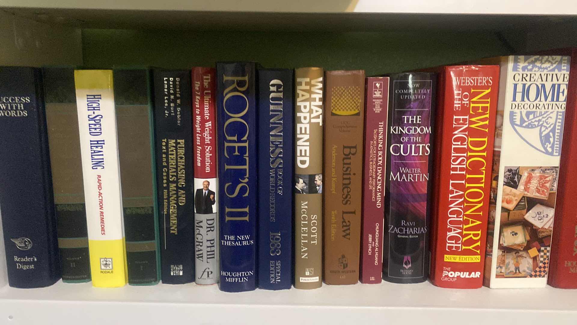 Photo 1 of 1 SHELF OF BOOKS - VARIOUS GENRES