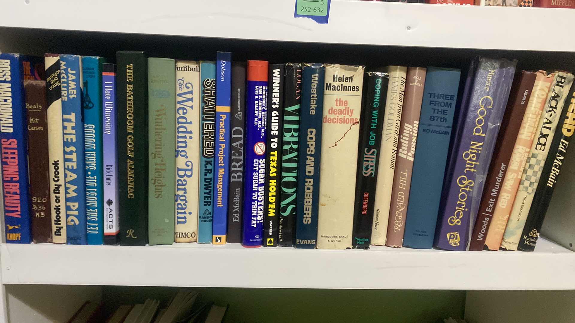 Photo 1 of 1 SHELF OF BOOKS - VARIOUS GENRES