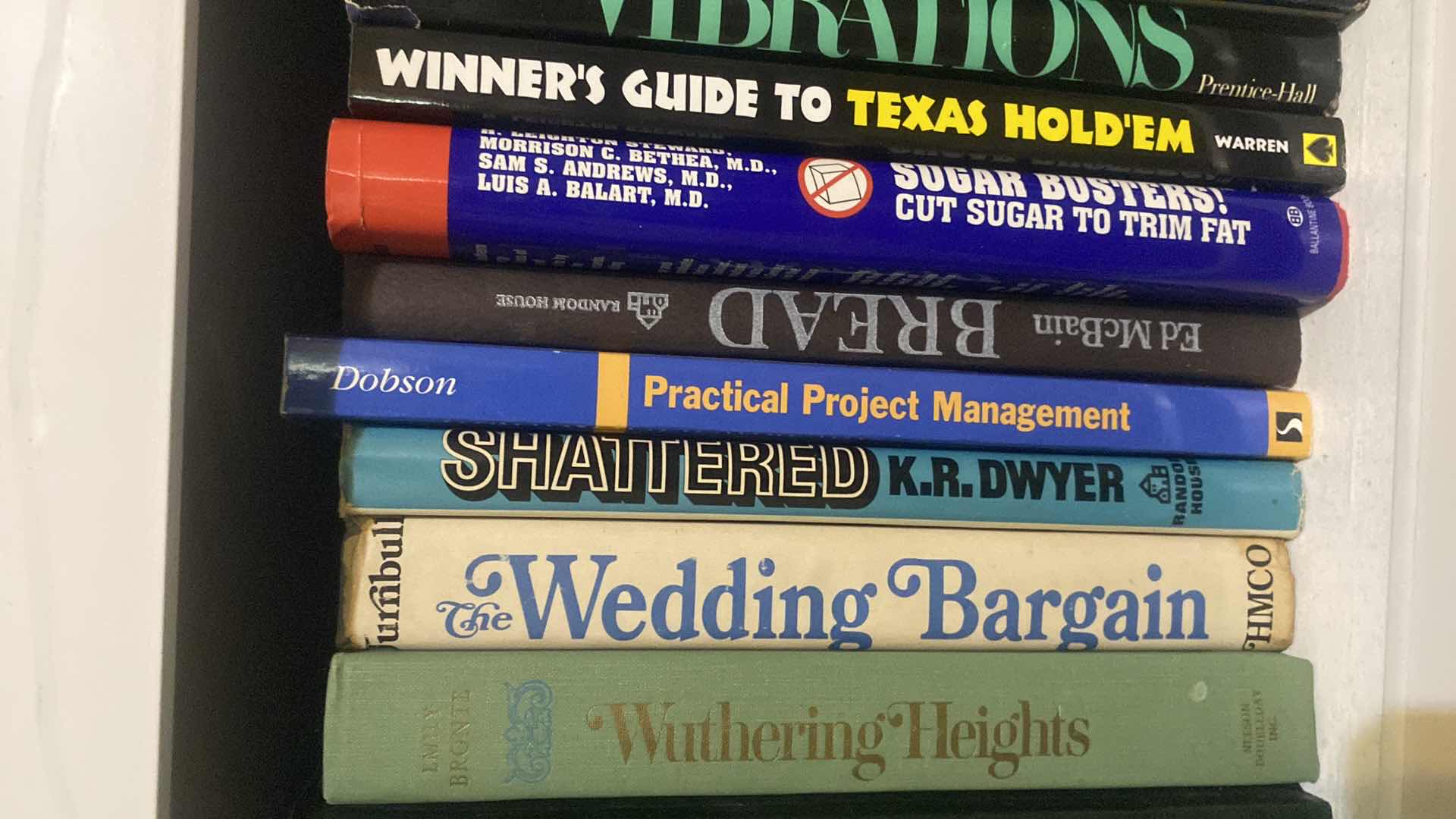 Photo 1 of 1 SHELF OF BOOKS - VARIOUS GENRES