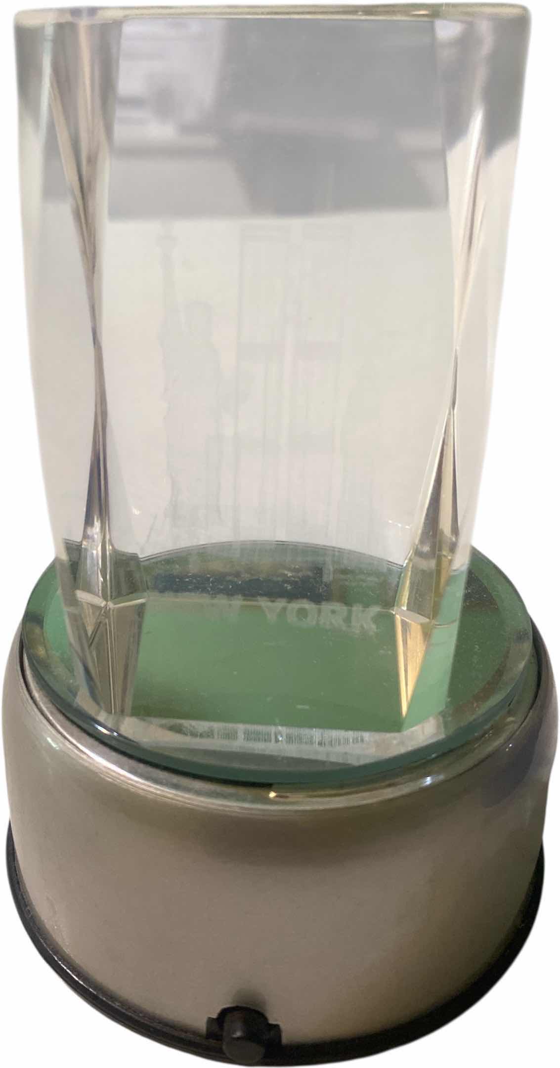 Photo 1 of 3D LASER ETCHED NEW YORK CITY WITH HOLOGRAPHIC LIGHT STAND OVERALL HEIGHT 5”